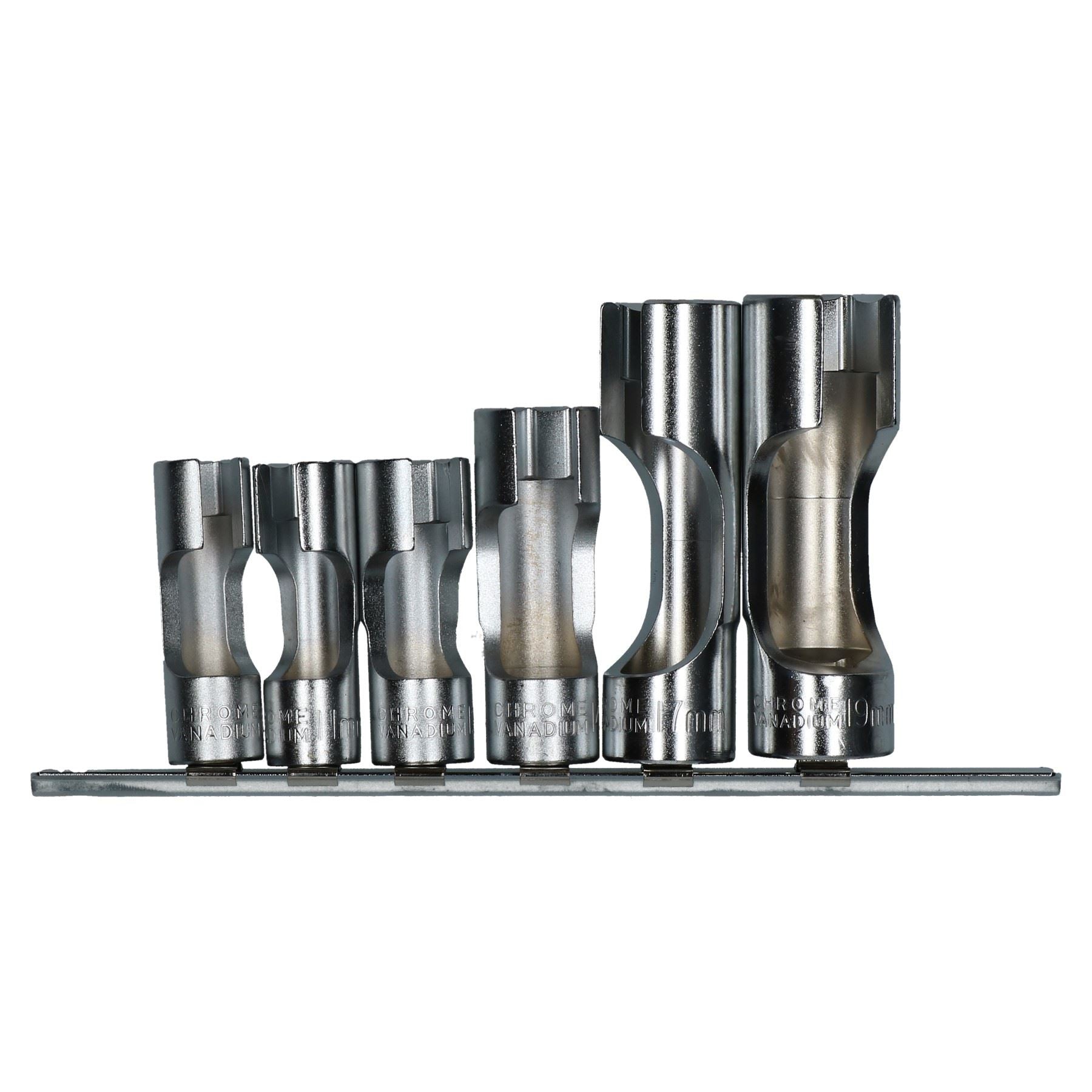 Douilles d'accès difficiles pour tuyaux d'injection diesel ABS, entraînement 3/8", métriques 10 - 19 mm