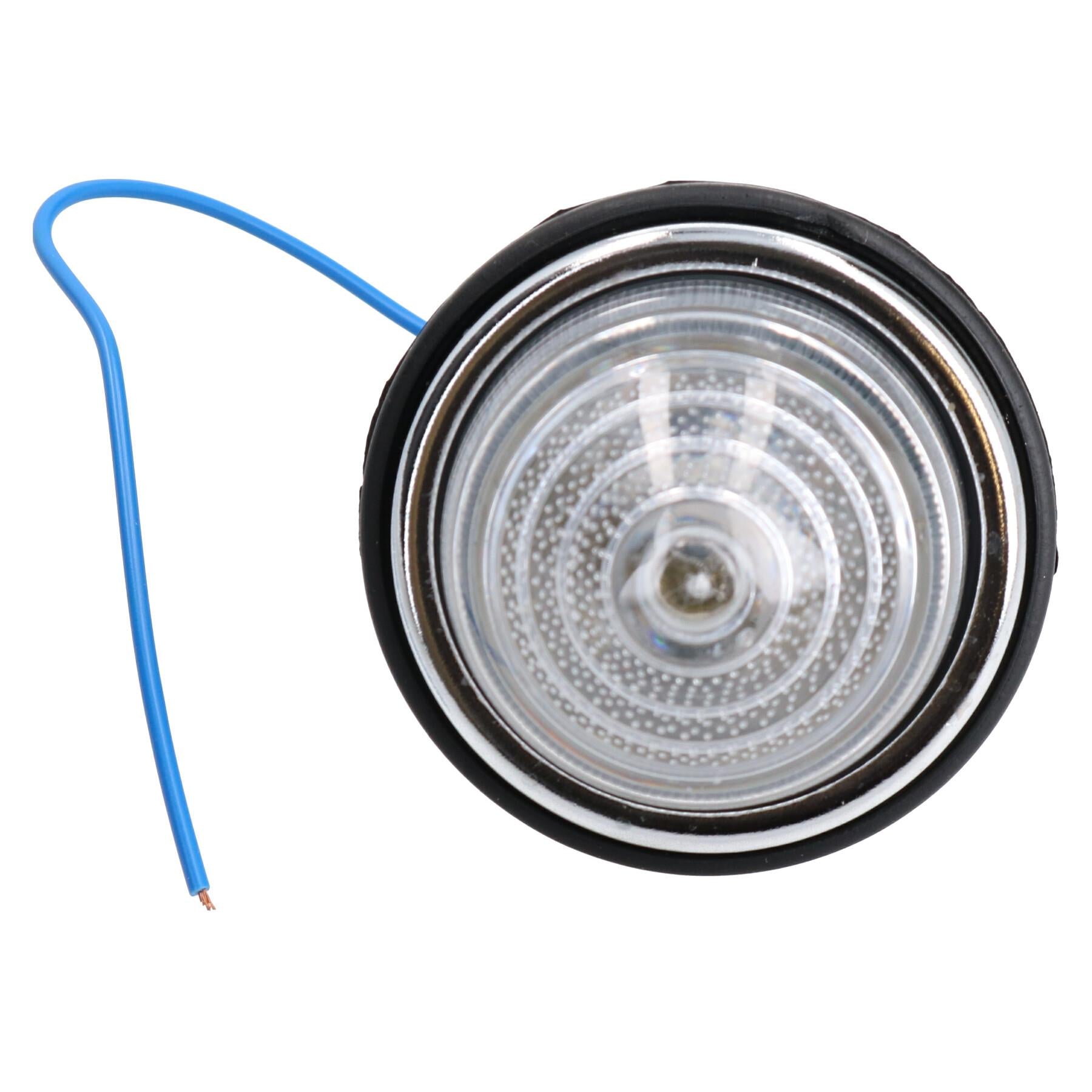 Lot de 2 feux latéraux avant 12 V pour voiture classique, remorque, caravane, blanc/transparent