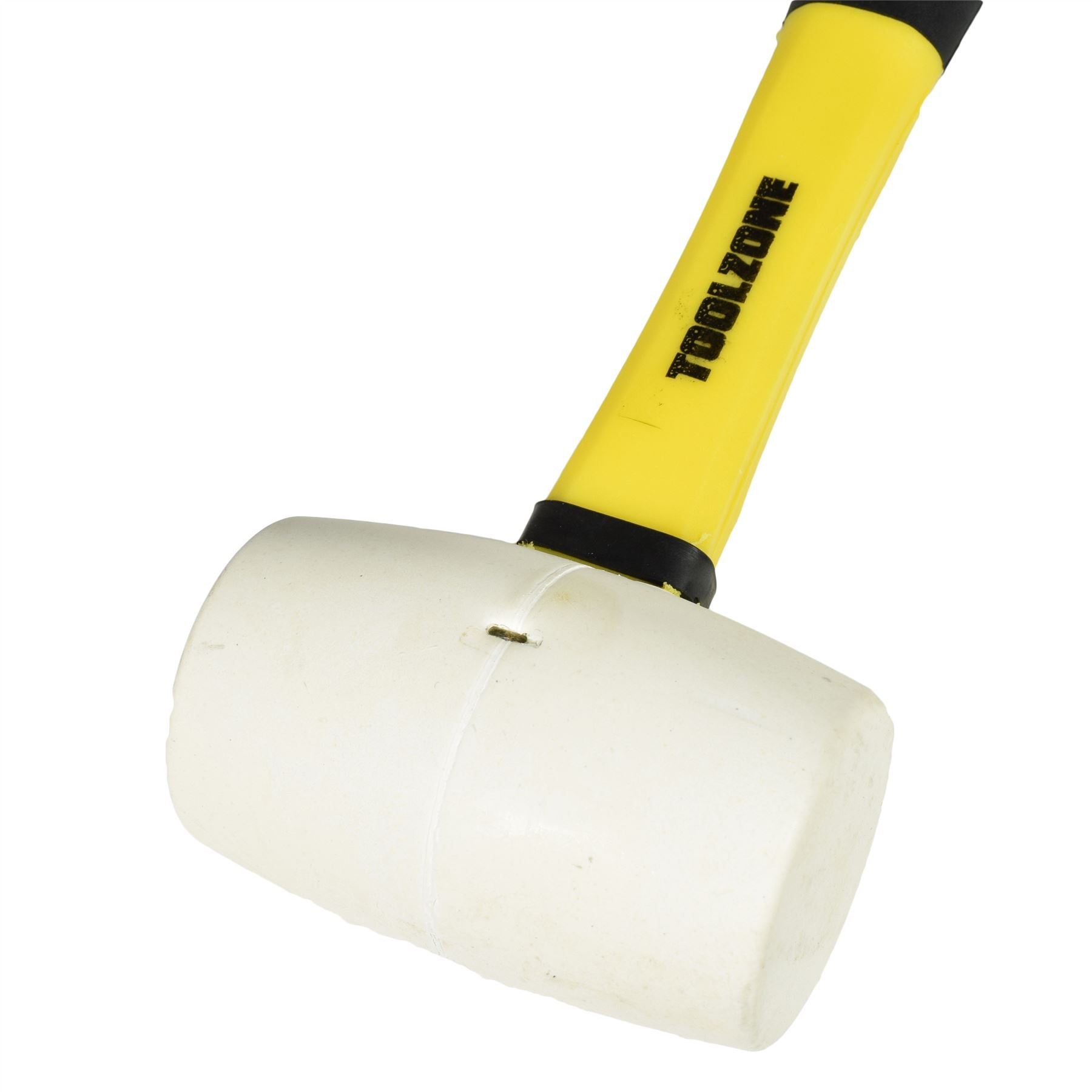 Marteau en caoutchouc blanc non marquant de 16 oz avec manche en fibre de verre