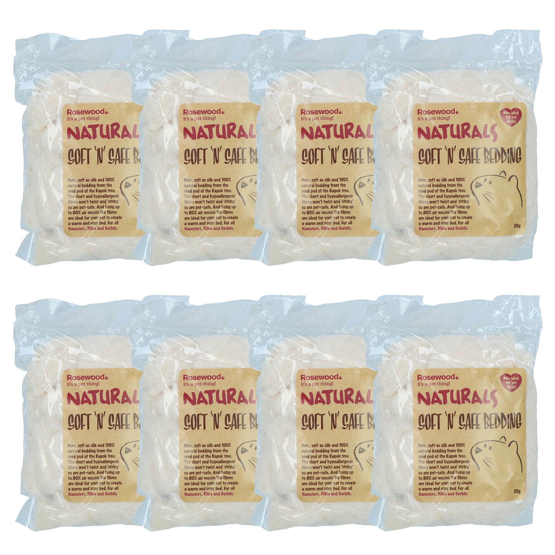 1PK Soft n Safe Hypoallergenic, Anti-bacterial & Biodegradable Animal Bedding 20g