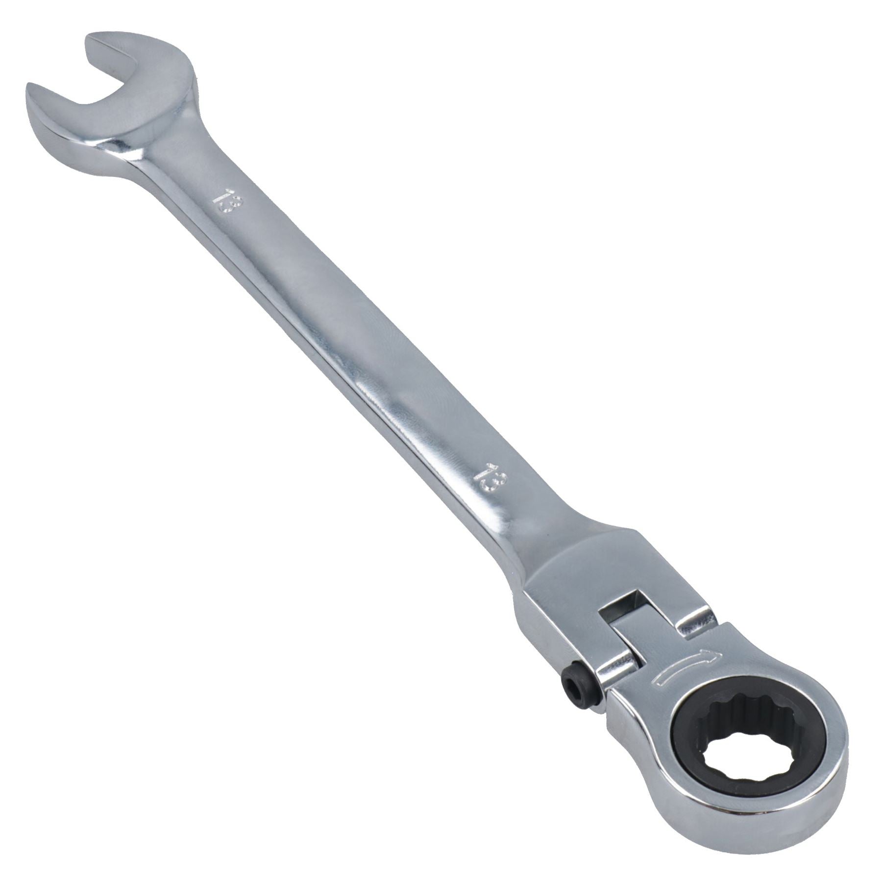 Clé à cliquet à tête flexible de 13 mm, tête verrouillable, 72 dents, bi-hexagonale