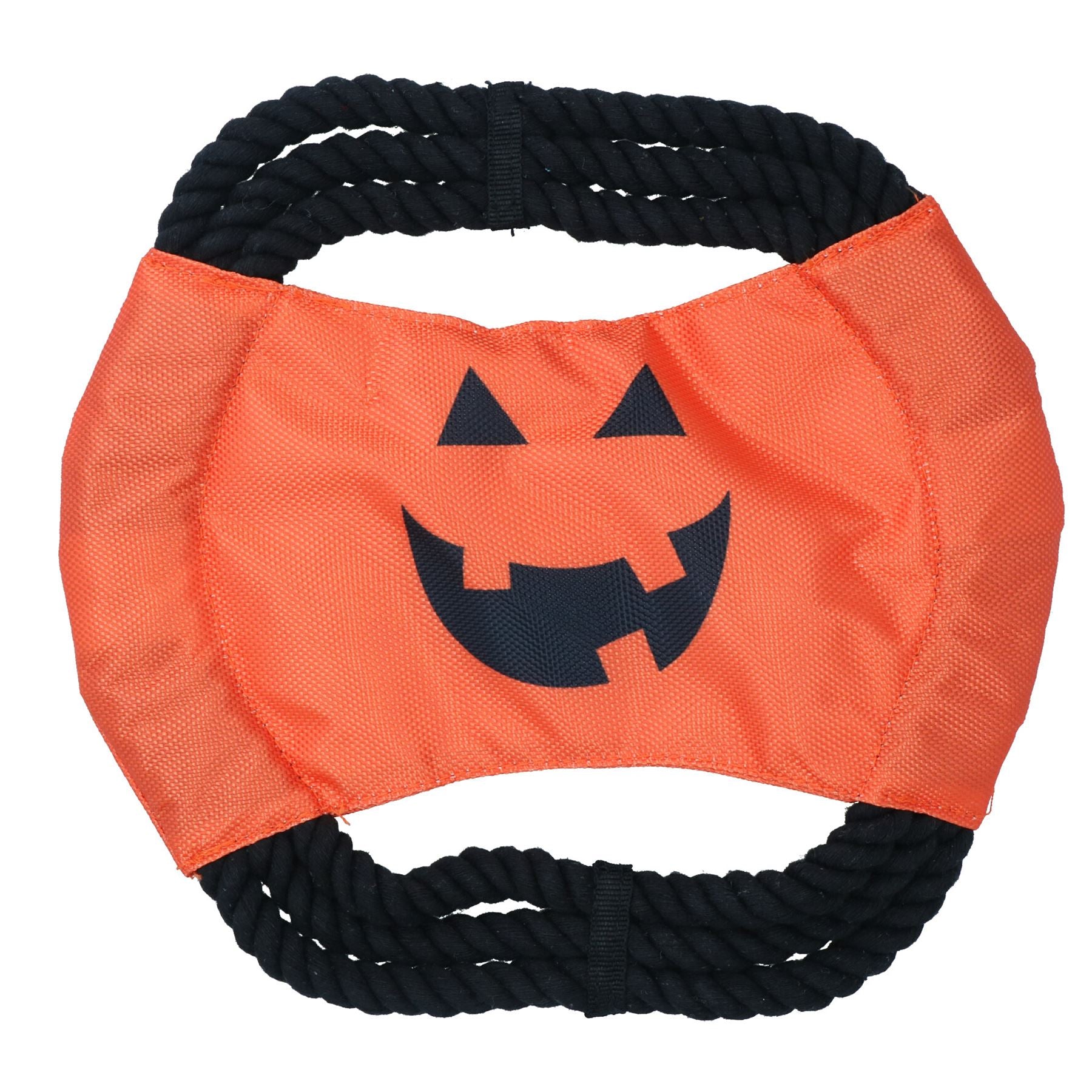 Hundewelpen Kleines Halloween-Geschenk Nylonseil Kürbisseil Frisbee Spielspielzeug