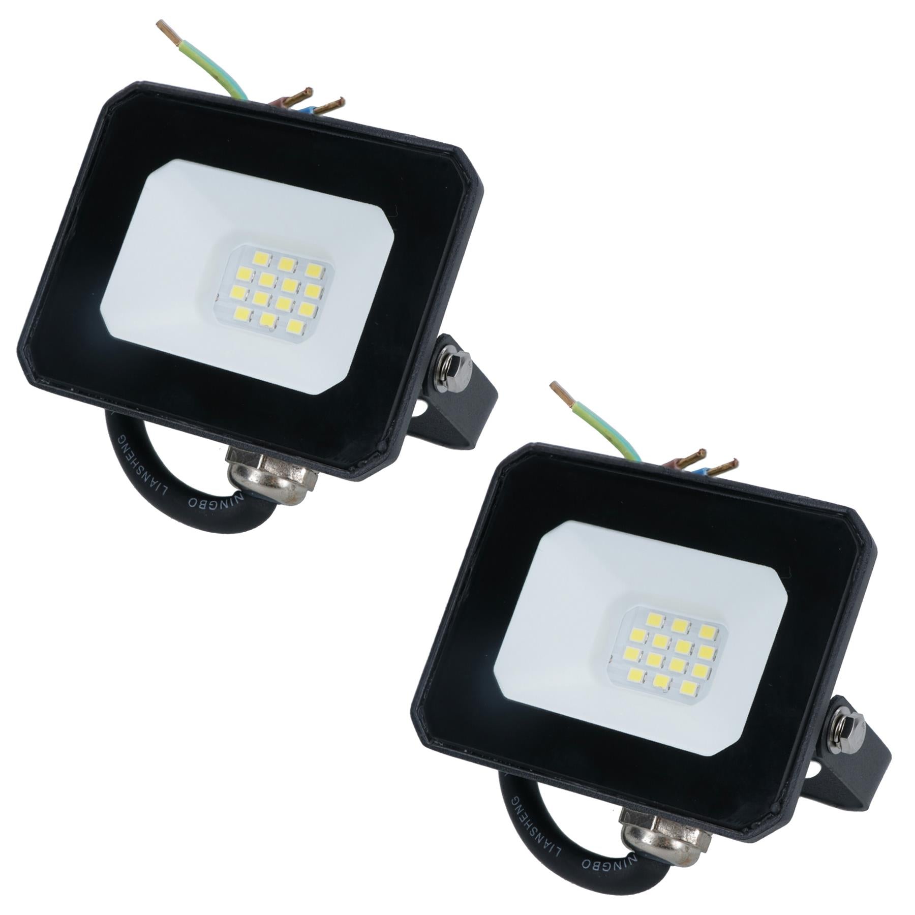 10 Watt LED Mini Floodlight Garden Lighting 800 Lumens IP65 + Mounting Bracket
