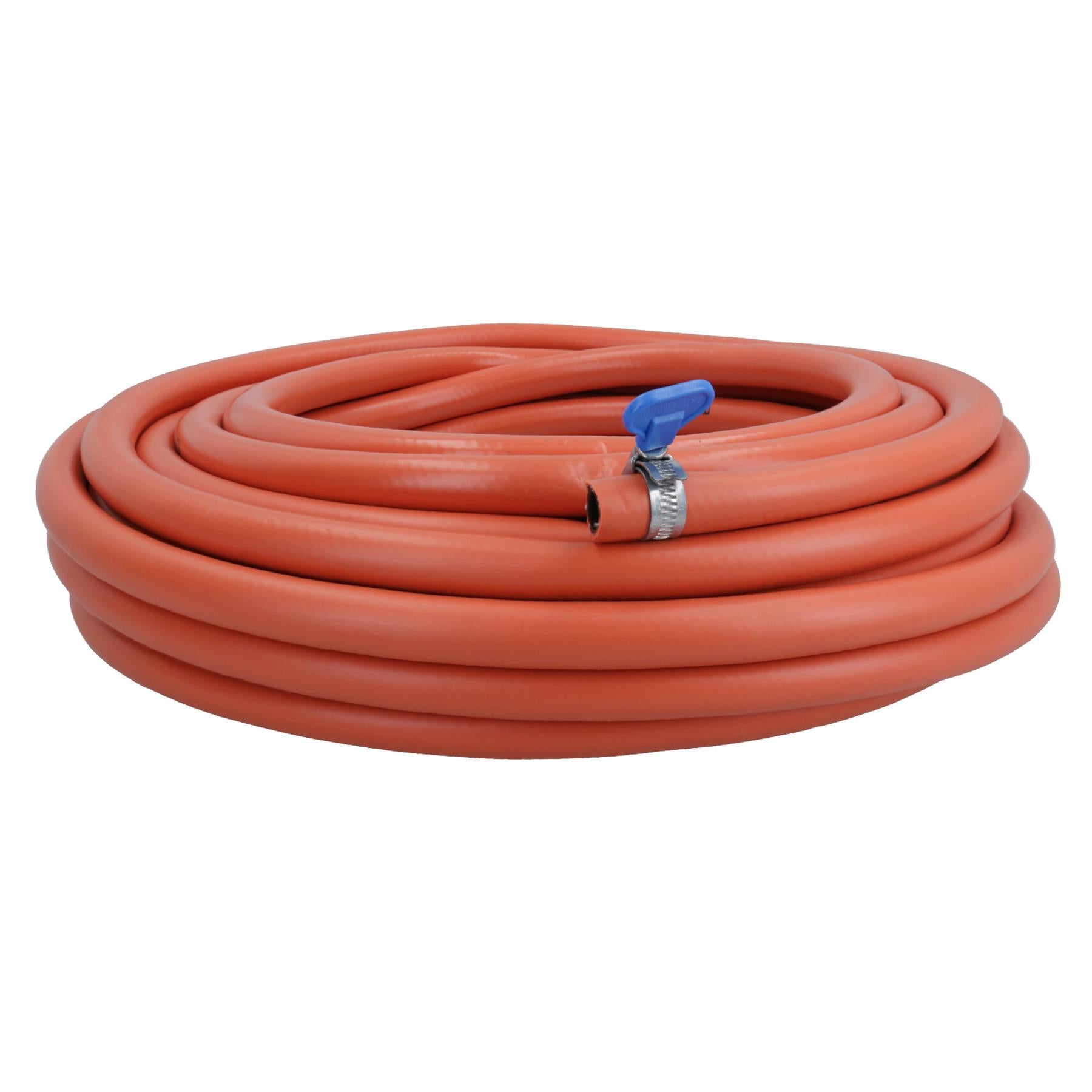 Abflussschlauch aus PVC, 15 Meter, knickfrei, mit Schlauchschelle, Sanitär