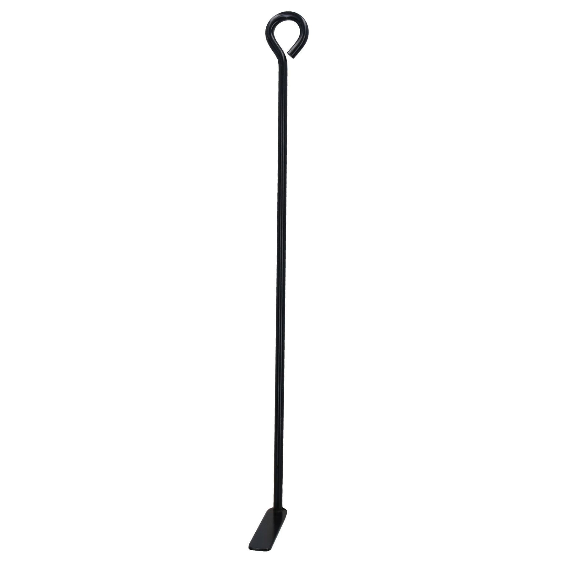 L Asche Rechen Schaber Holz Brenner Feuer Kohle Holzkohle Stahl Metall Schwarz Loop BBQ