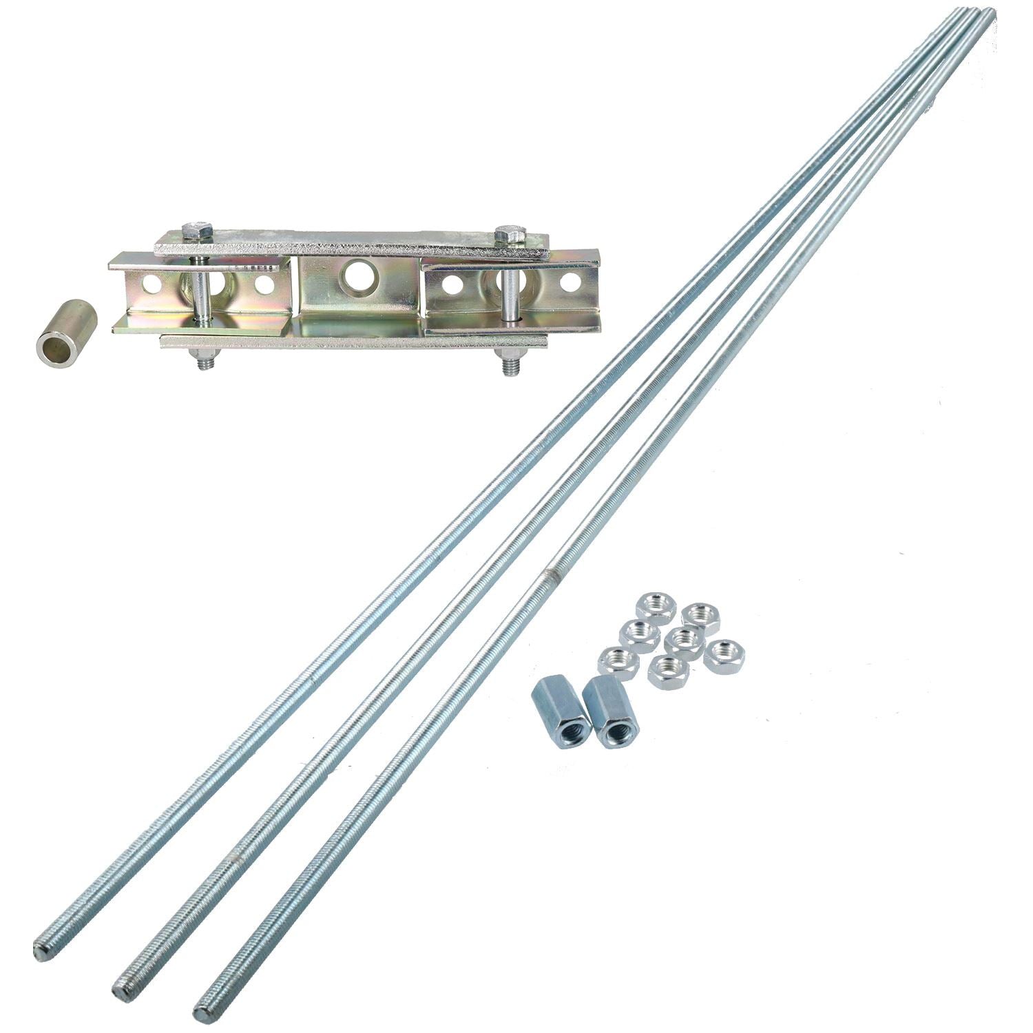 Trailer Brake Rod Linkage 3m M10 & Twin Axle Compensator for Threaded Cables