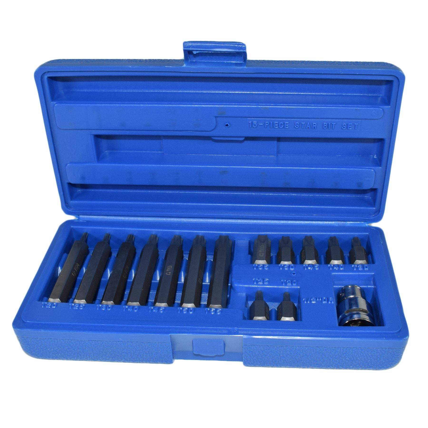 Bergen 1/2-Zoll-Antrieb, flache und tiefe Torx-Sternbits, T20 – T55, 15-teilig
