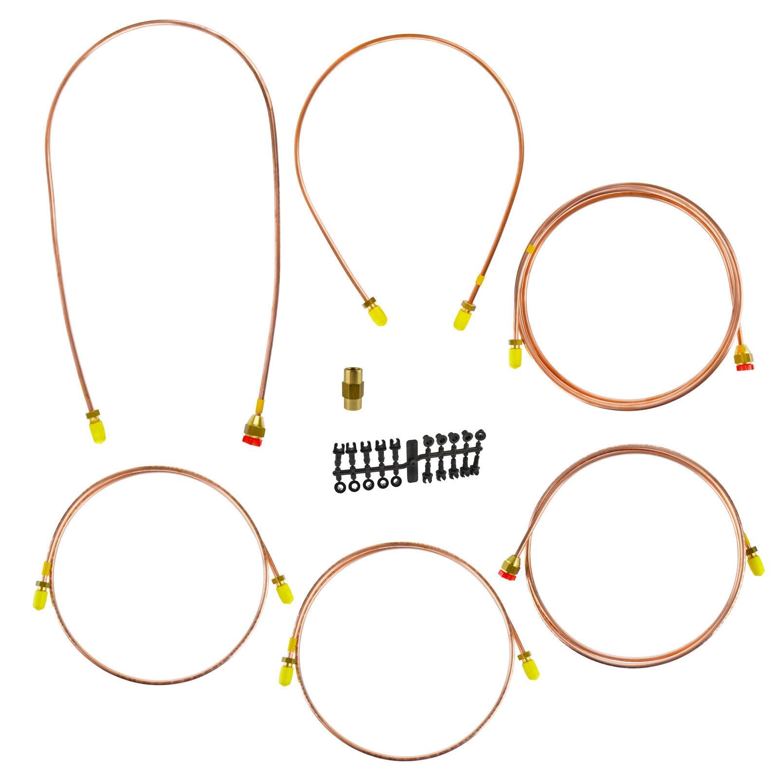 Kit de raccords de conduite de frein entièrement en cuivre et en laiton pour MGB Dual avec servo