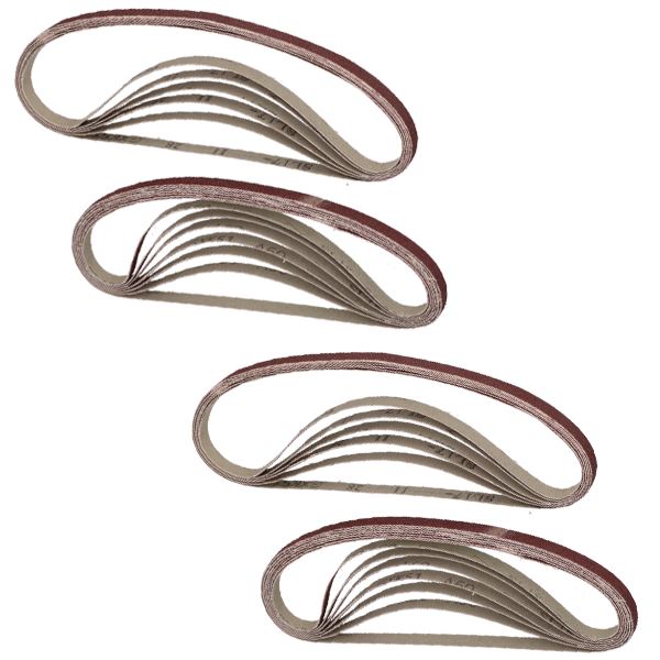 Bandes abrasives 600 mm x 10 mm pour ponceuses pneumatiques longue portée, meulage de grains mixtes