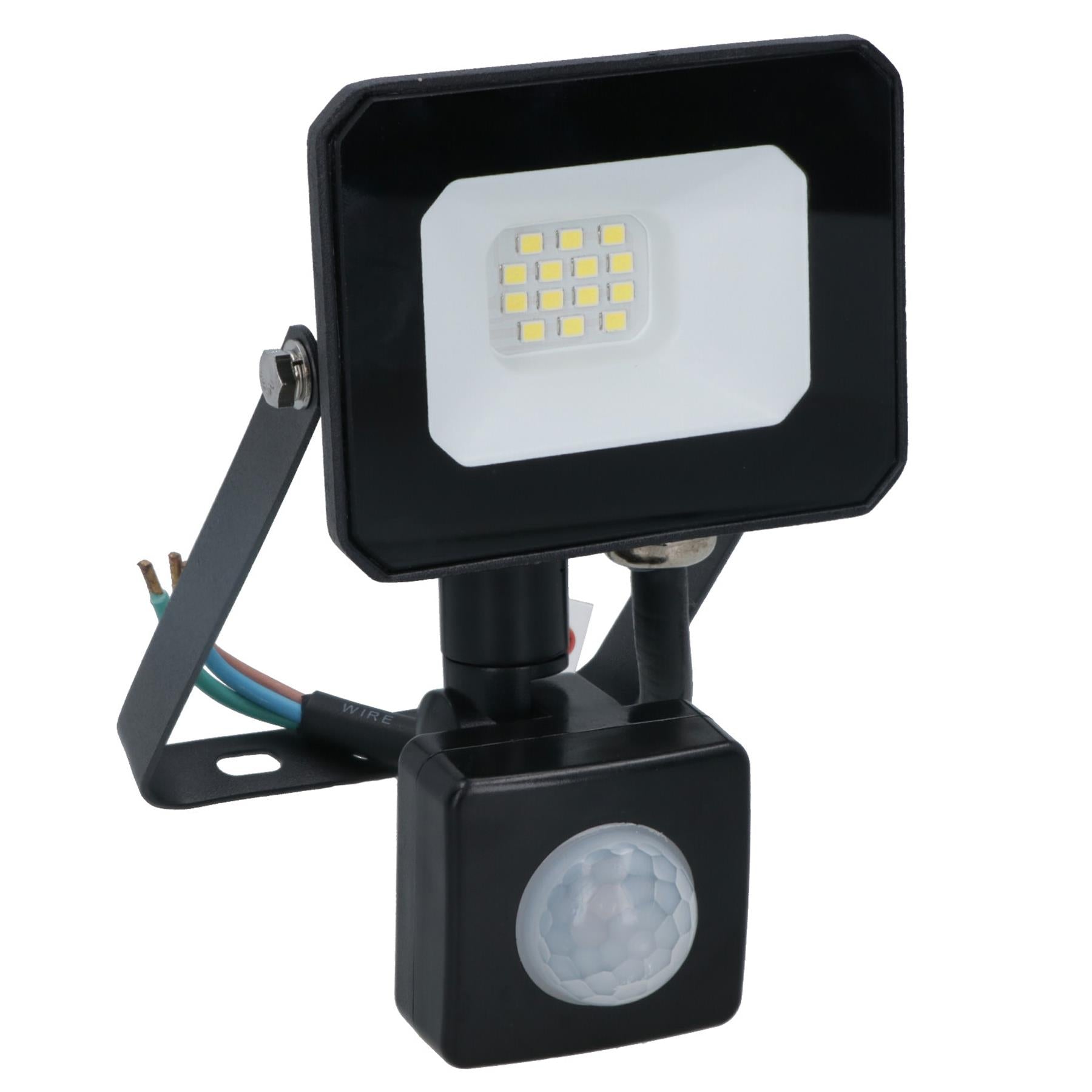 10 Watt LED Mini Floodlight Garden Lighting 800 Lumens IP65 + Motion Sensor