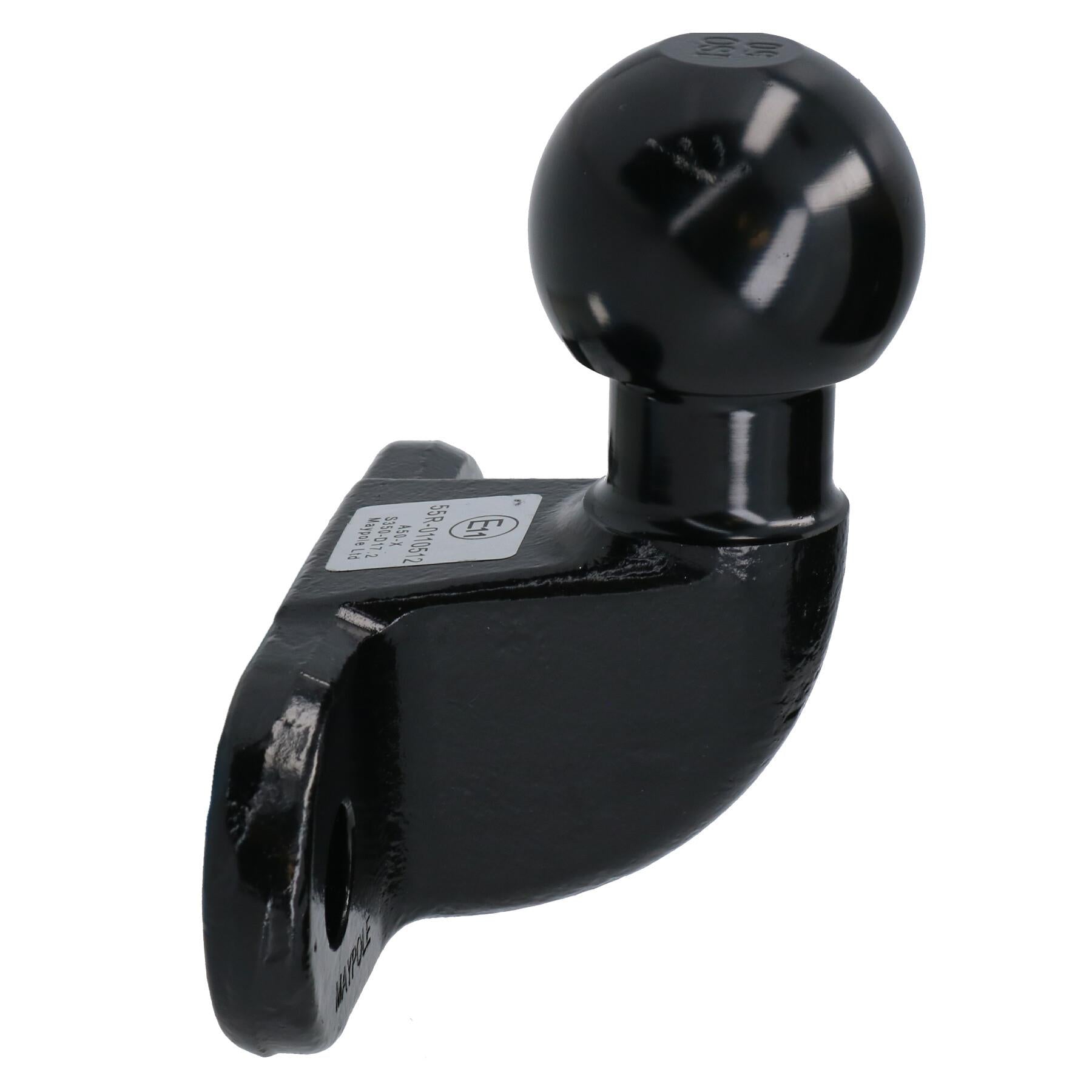 Robuste, 50 mm schwarze Anhängerkupplung für Anhängerkupplungen, Standardmontage, EU-Zulassung