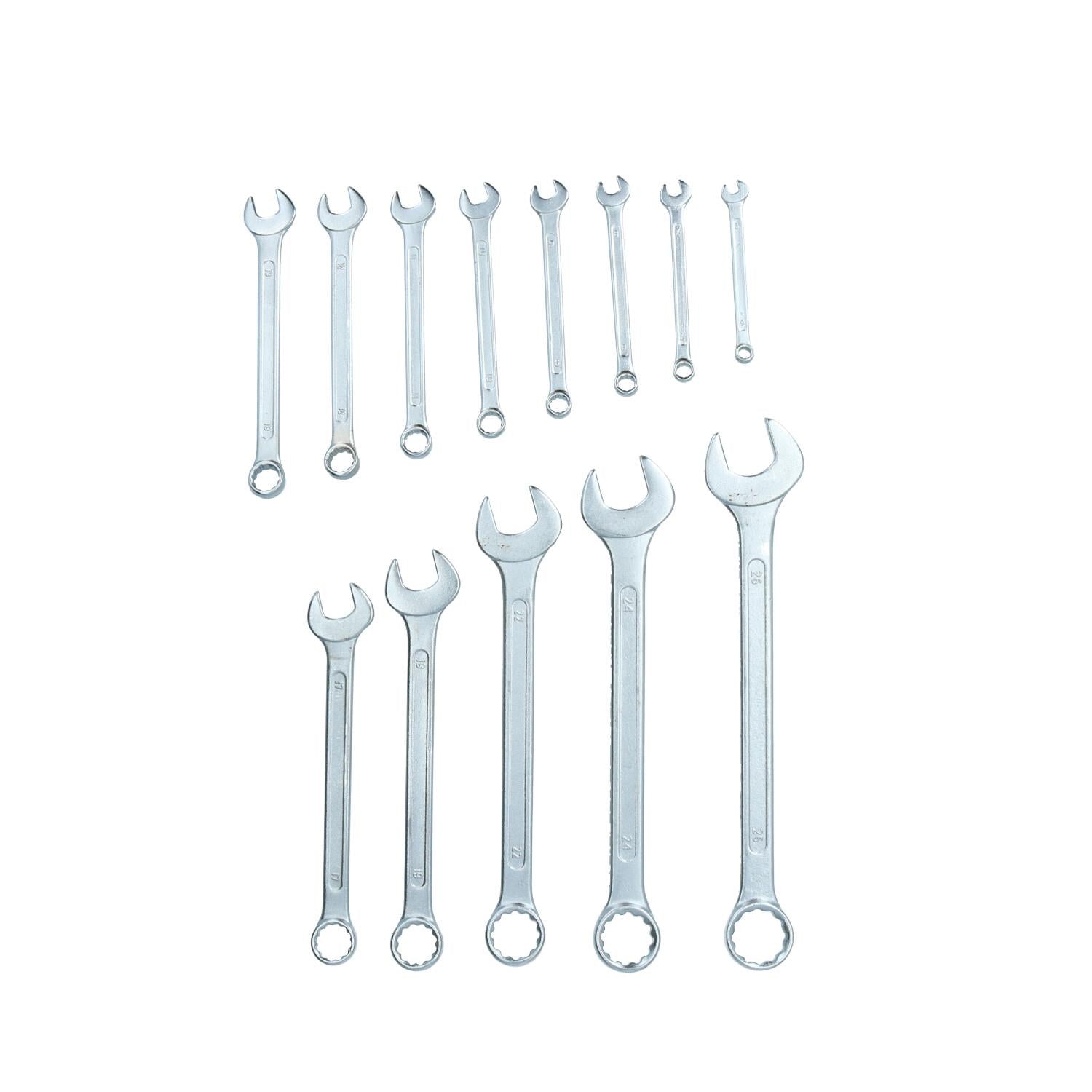 Jeu de 14 clés mixtes métriques MM 14 pièces de 6 mm à 26 mm
