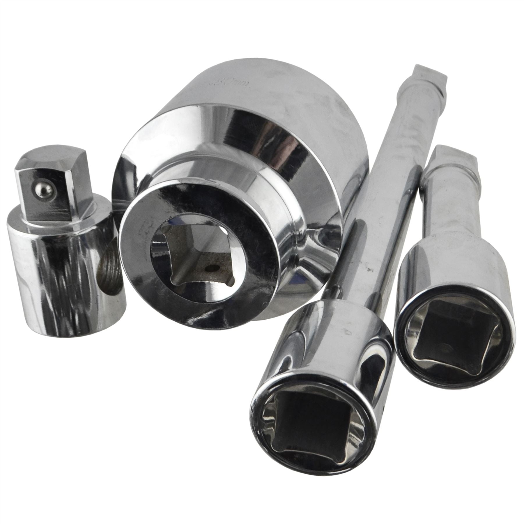 Kit de douilles métriques et d'accessoires à entraînement de 1" 30 mm - 80 mm 6 faces 21 pièces