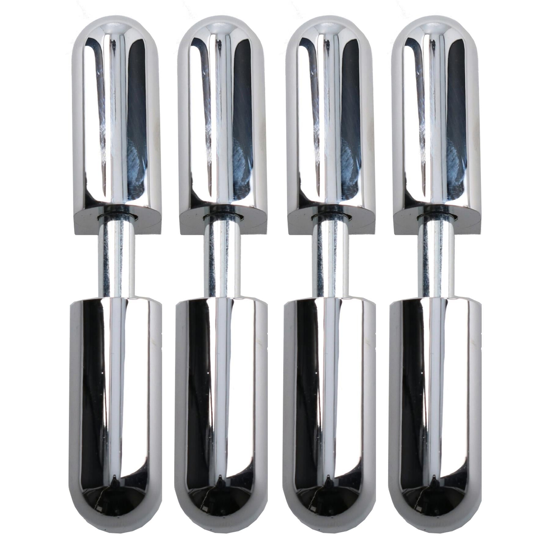 Charnière à rotule chromée à fixation dissimulée 16 x 76 mm pour usage intensif et industriel