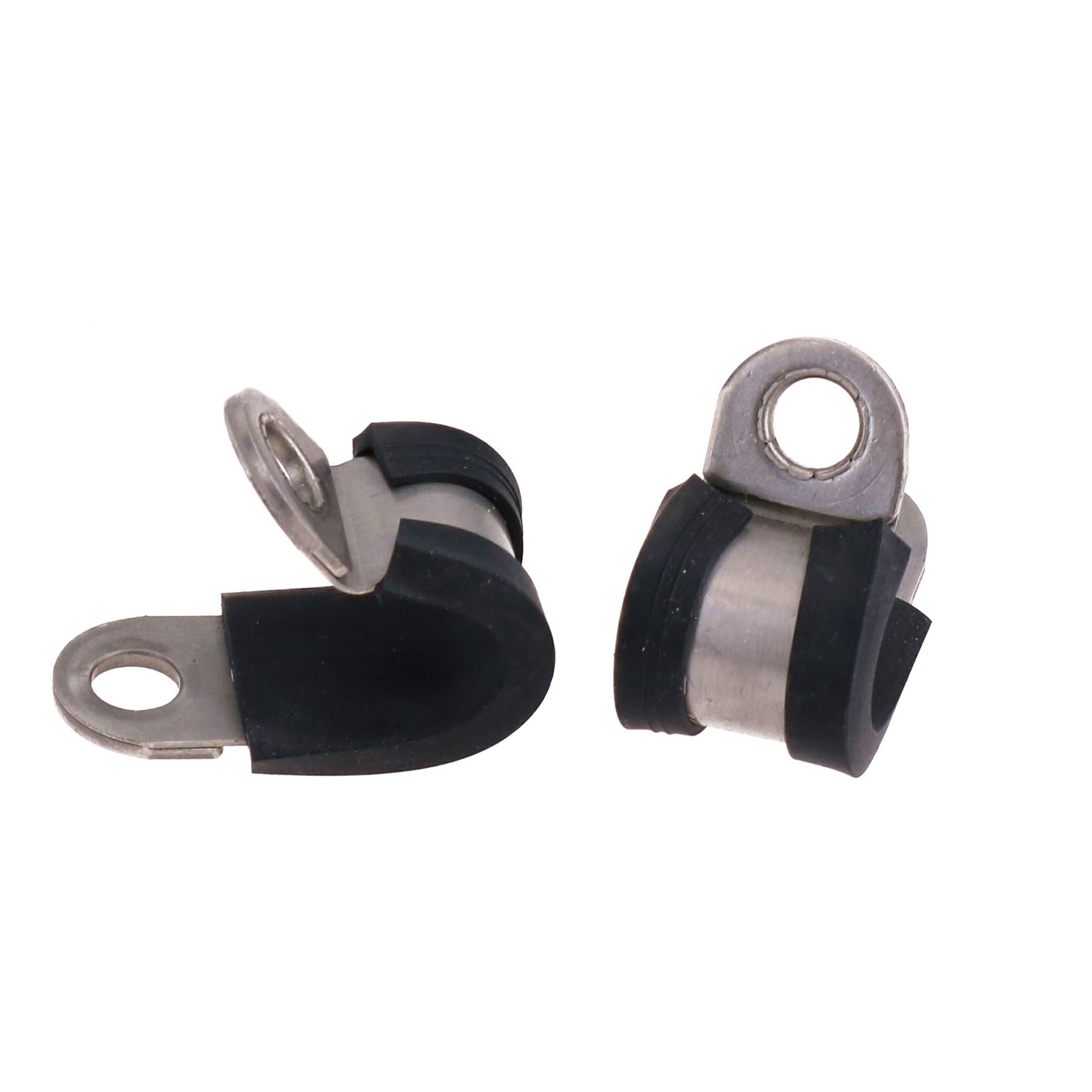 Pack of 10 Stainless Steel Rubber Lined P Clips Pipe Cable Clamp