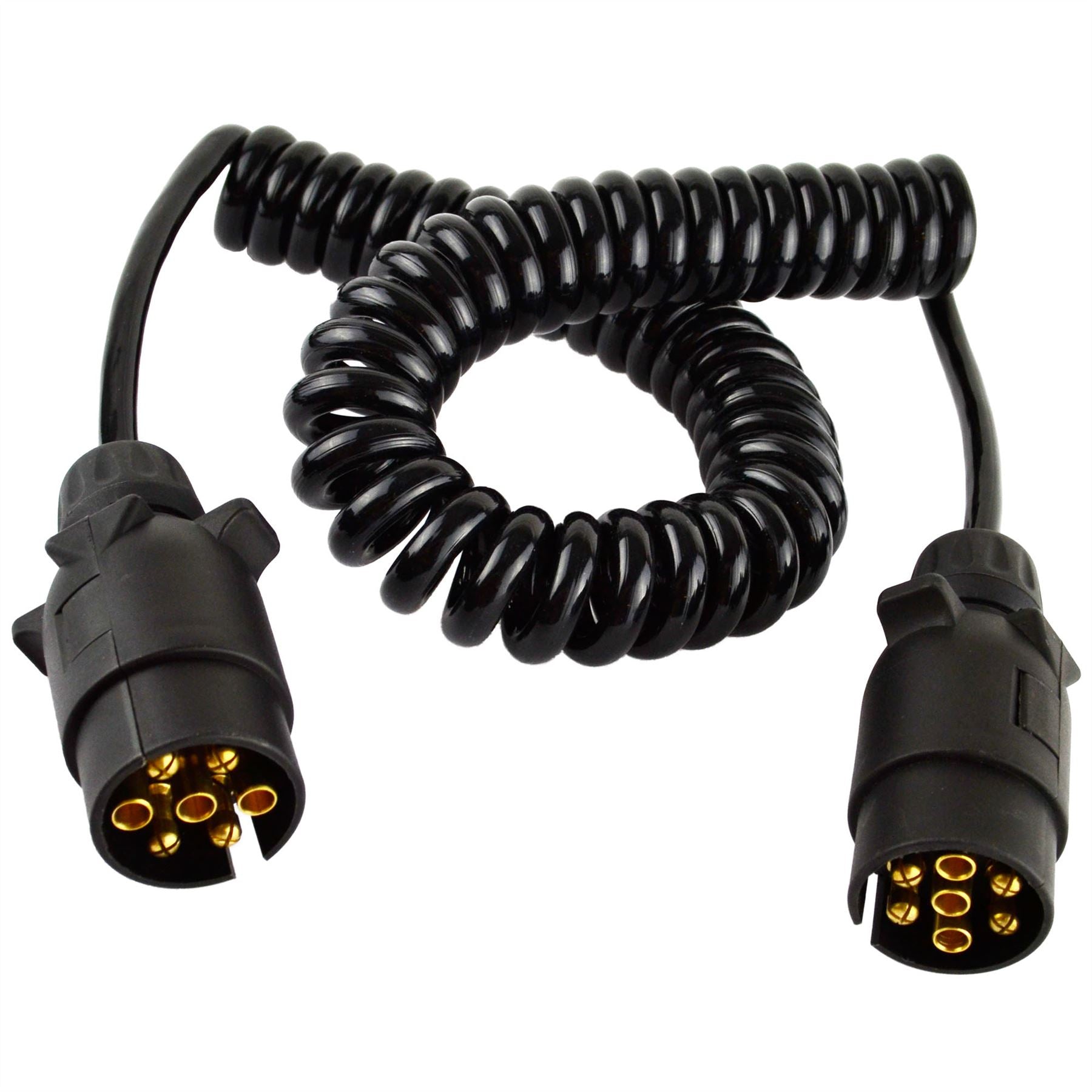 Anhängerelektrik, 2,5 m, gewelltes Verlängerungskabel, Stecker auf Stecker, für Ifor Williams