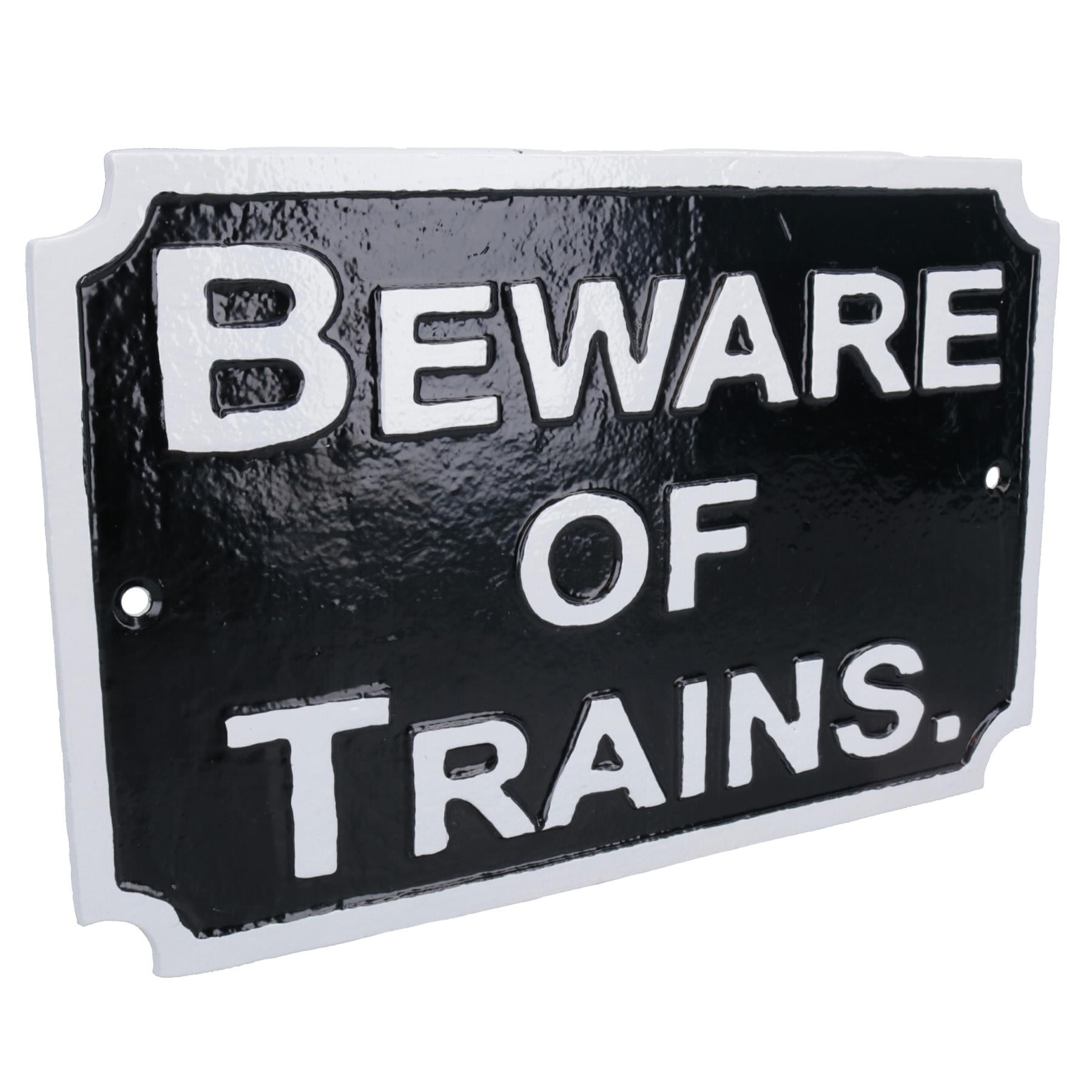 Attention Train Plaque de chemin de fer en fonte Porte Mur Maison Clôture Portail Jardin