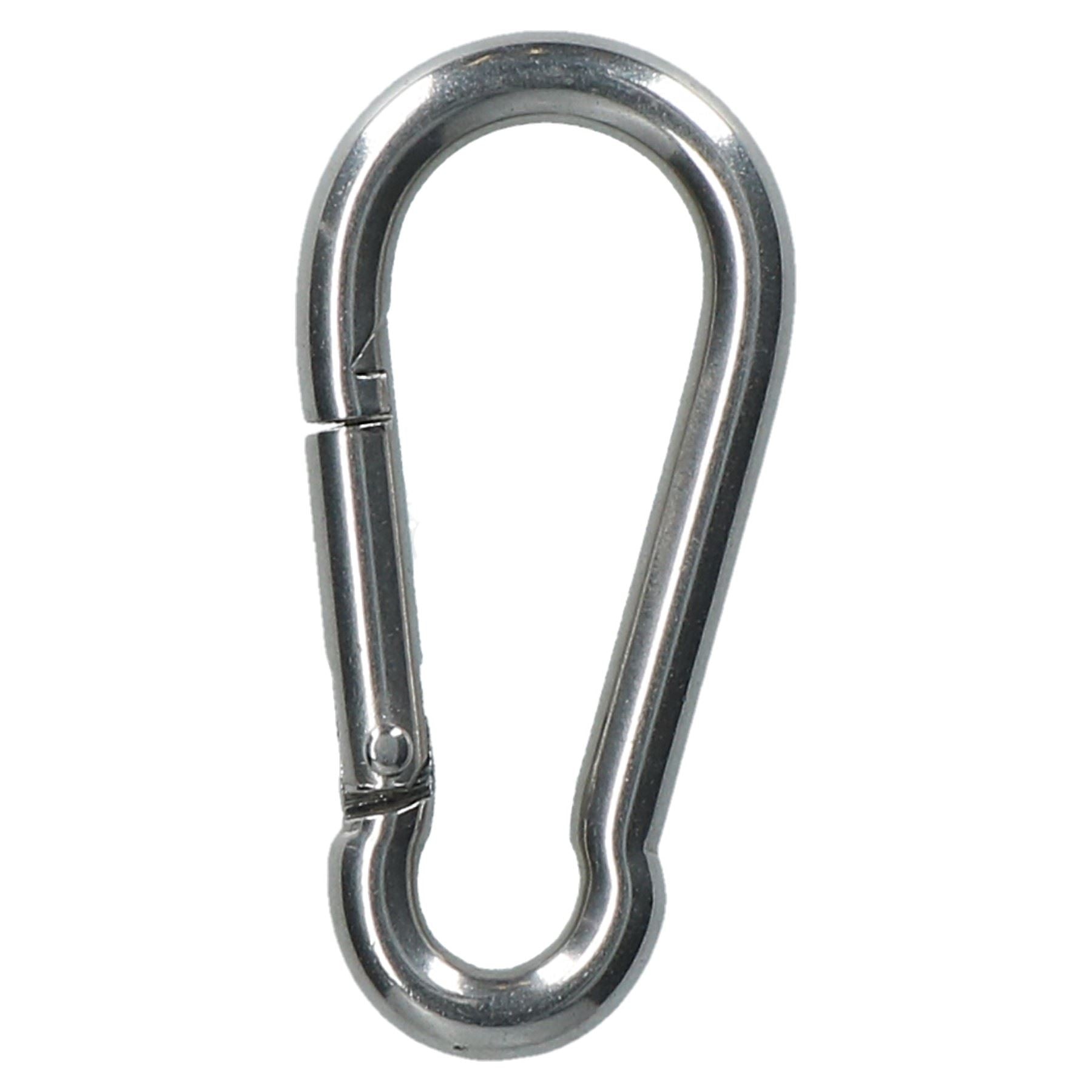 Carabiner Carbine Hook Snap Shackle 6mm Marine Grade 316 Stainless Steel