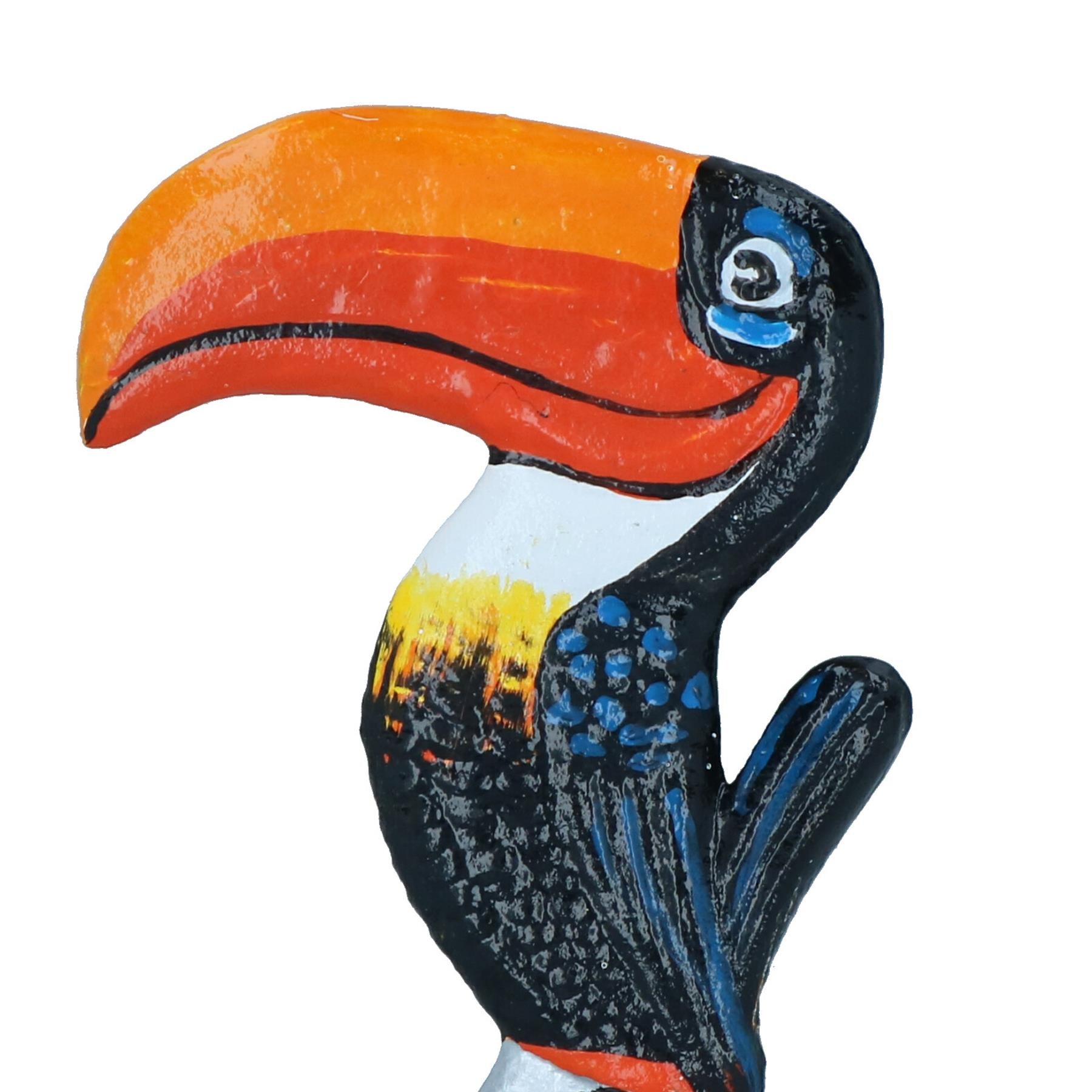 Flaschenöffner mit Tukan, Gusseisen, Geschenk für Garagentür, Schuppen, Männerhöhle, Küche, Bar