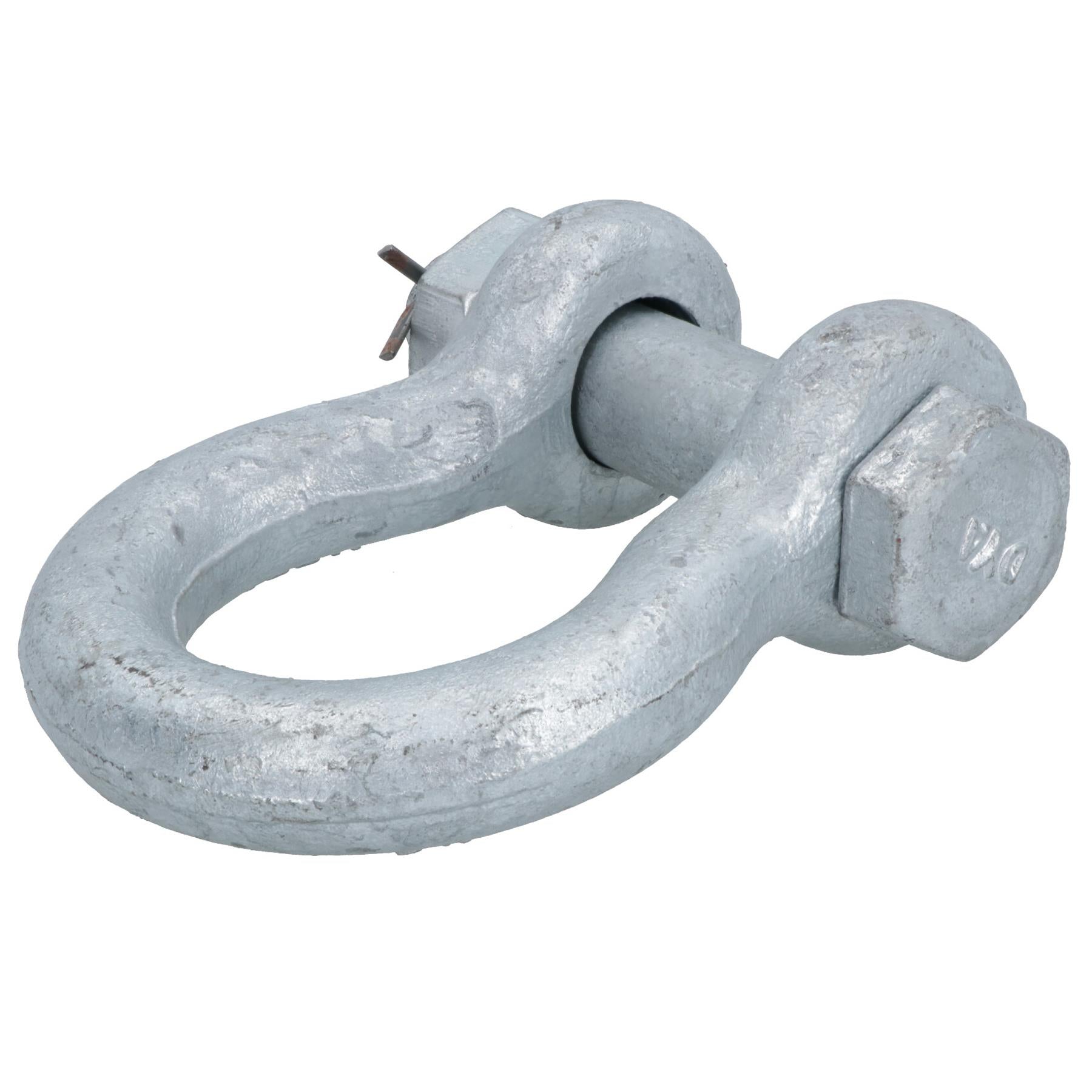 Galvanised Bow Shackle Safety Pin 1-1/8in (28mm) 9.50T to US Fed Spec