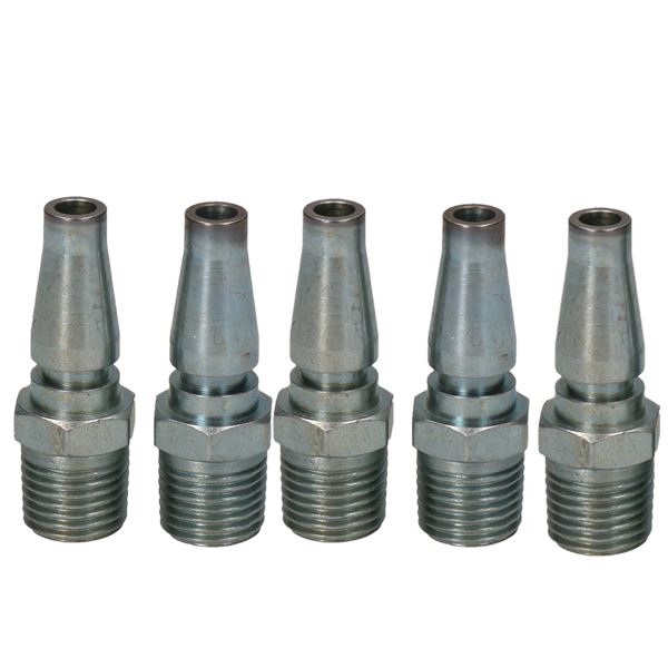 Lot de 5 tuyaux d'air à filetage mâle BSP 1/4" avec raccord mâle Schrader Profile 17