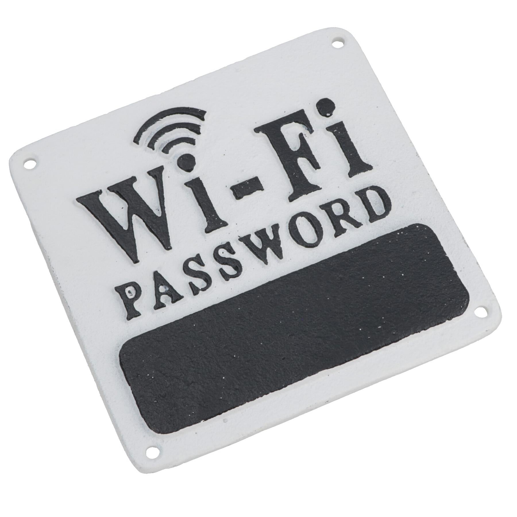 Wi-Fi Password Cast Iron Sign Plaque Wall Door House Hotel Bar Cafe Shop Pub