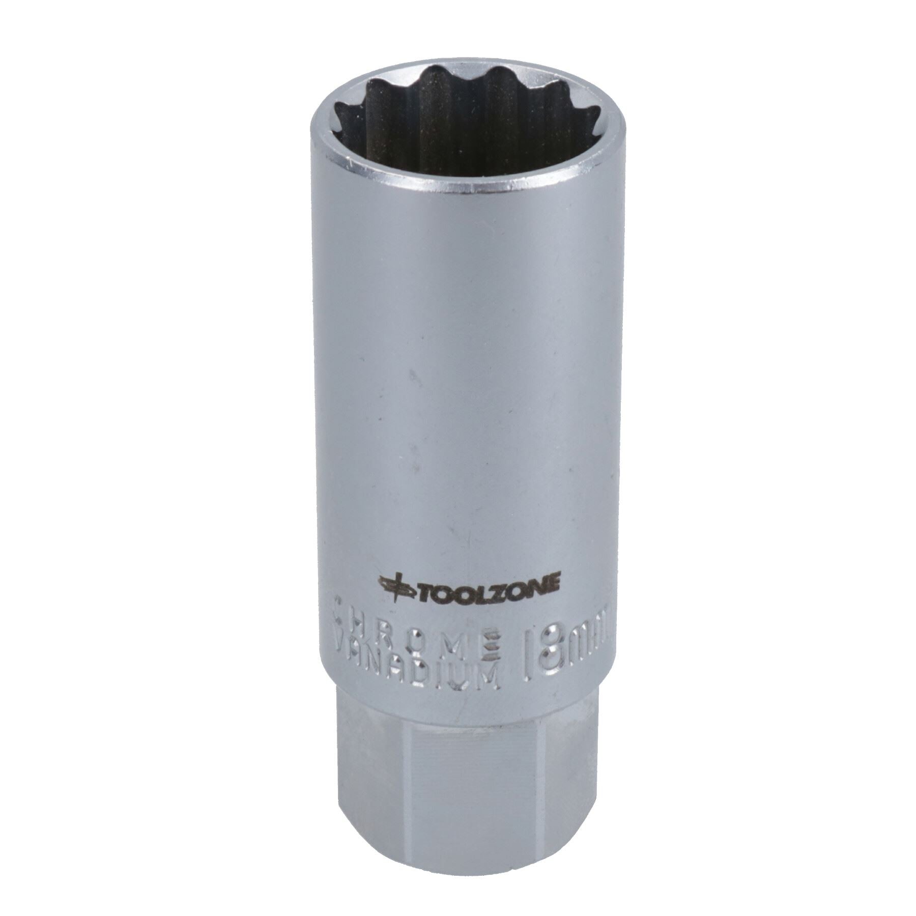 Metrische, dünnwandige Zündkerzenstecker 14 mm, 16 mm + 18 mm, 12-kant, Doppelsechskant, 3-tlg.