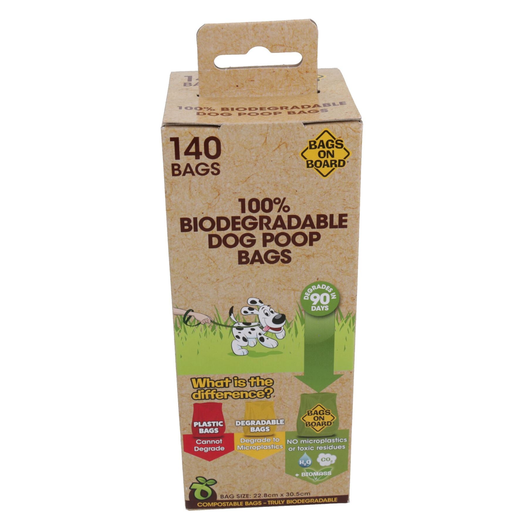 Rouleaux de crottes de chien 100 % biodégradables à base d'amidon de maïs 140 sacs Accessoire de promenade pour chien