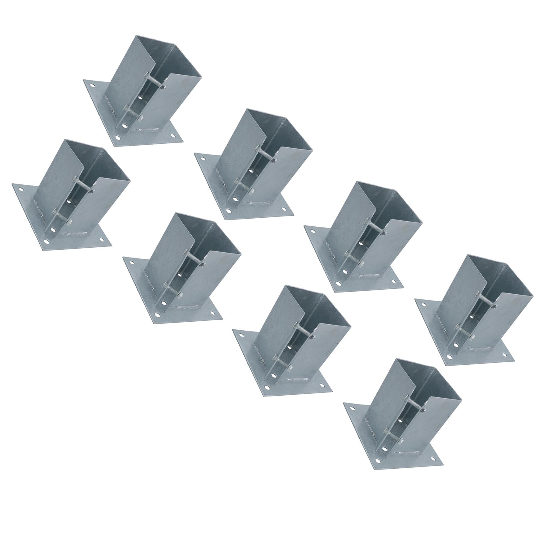 Fence Post Bolt Down Shoe Holder Support Clamp Galvanised 75mm or 100mm