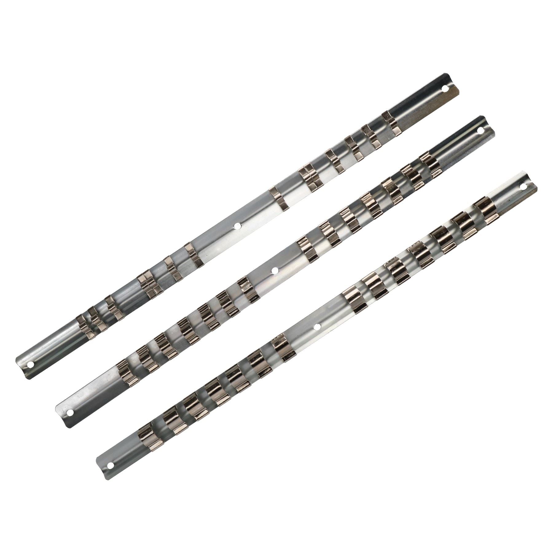 Rails de rangement pour douilles 15 pièces pour douilles 1/4, 3/8, 1/2 210 clips