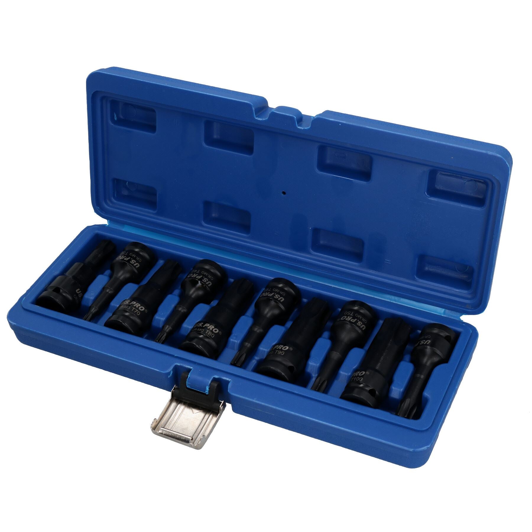 Torx Star Impact Deep Impacted Bit-Steckschlüssel, extra lang, T30 – T100, 10-teiliger Satz