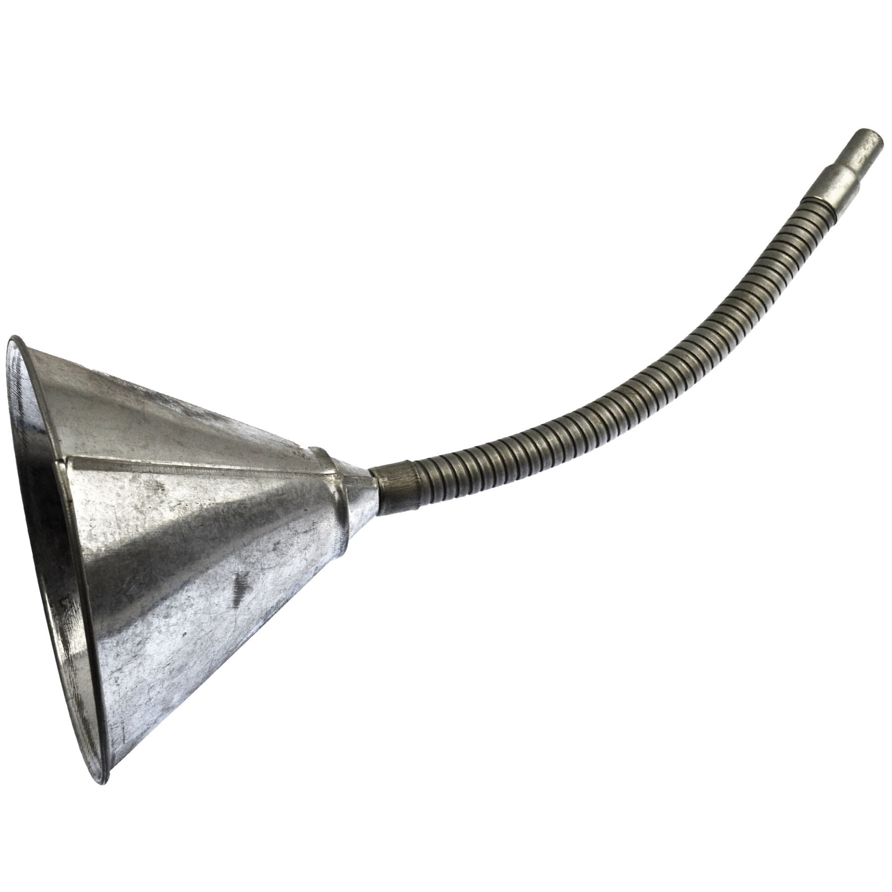 Steel Metal Funnel Flexible Hose / Shaft / Pipe Galvanised With Filter SIL238
