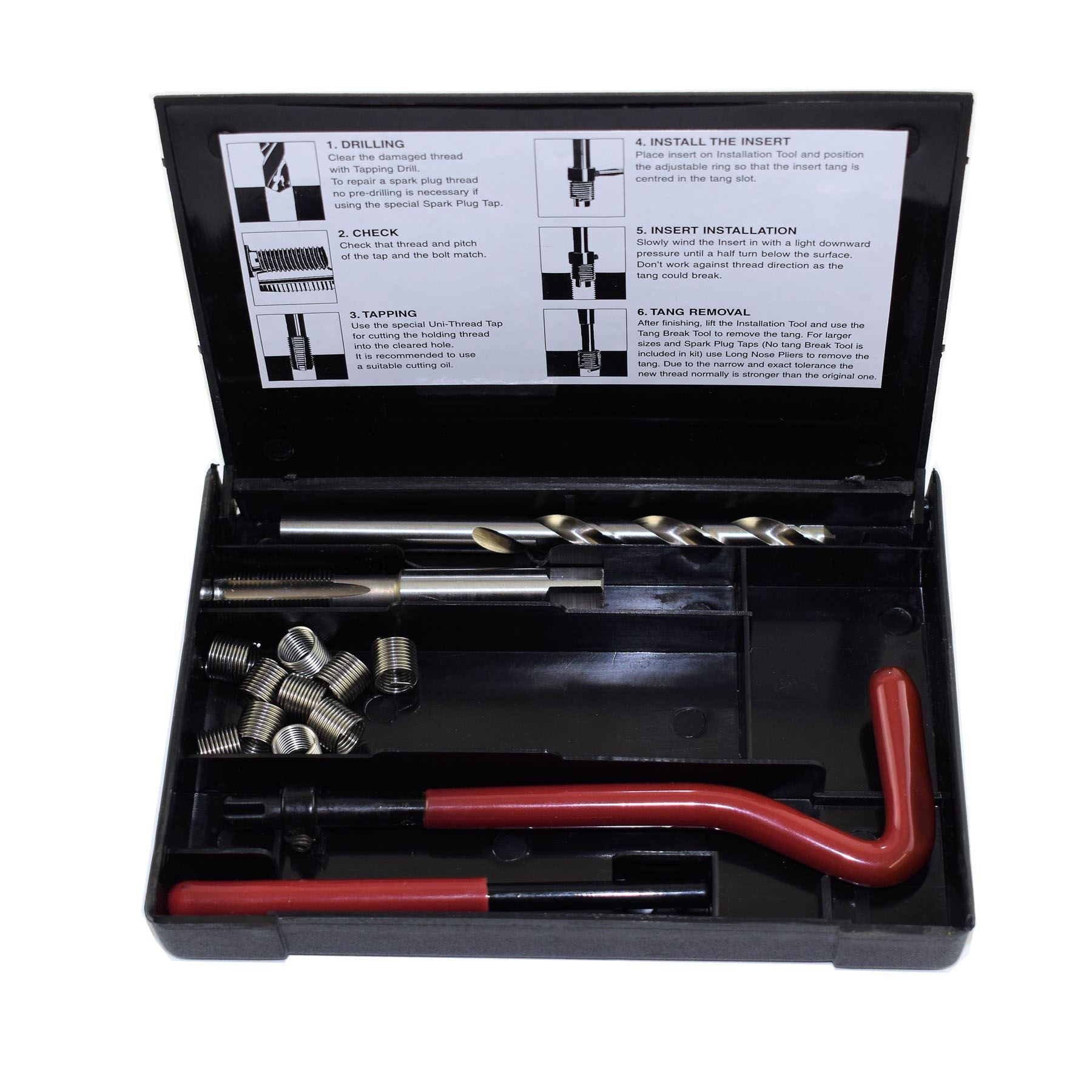 5/16" x 26 BSC Thread Tap Repair Cutter Kit Helicoil Damaged Threads 14pc Kit
