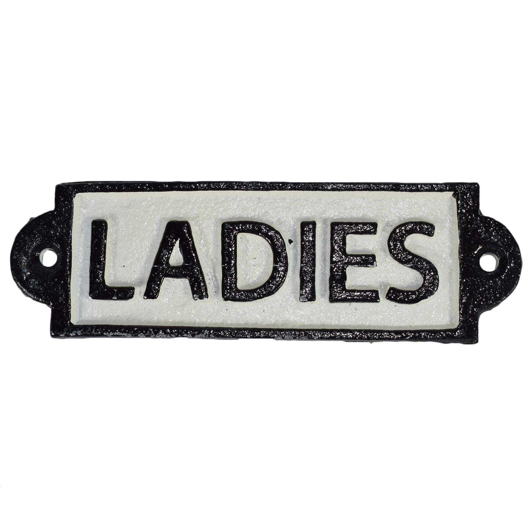 Damen WC Gusseisen Schild Plakette Tür Wand Zaun Pfosten Cafe Shop Pub Hotel Bar