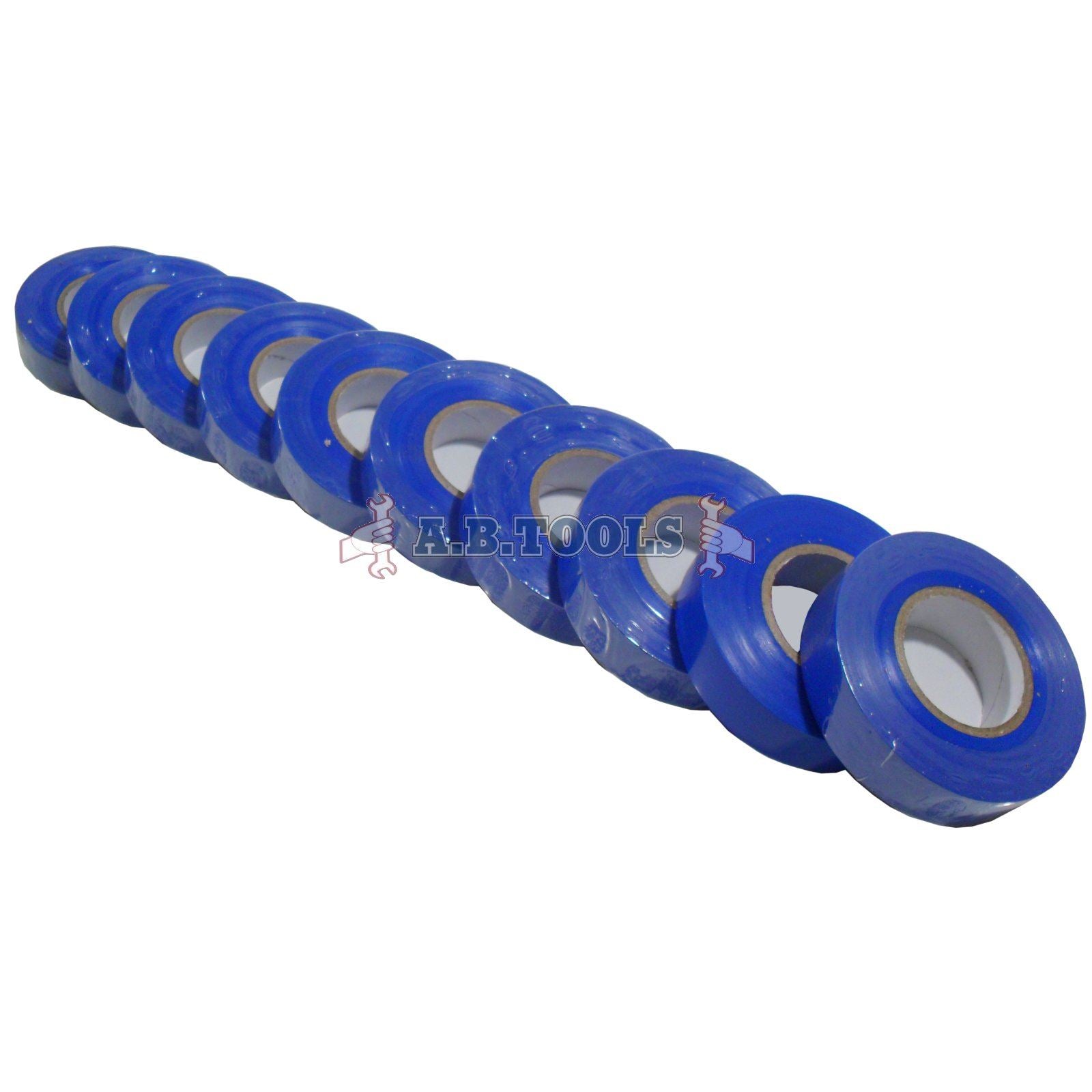 Ruban isolant électrique 19 mm de large x 20 mètres de long (lot de 10)