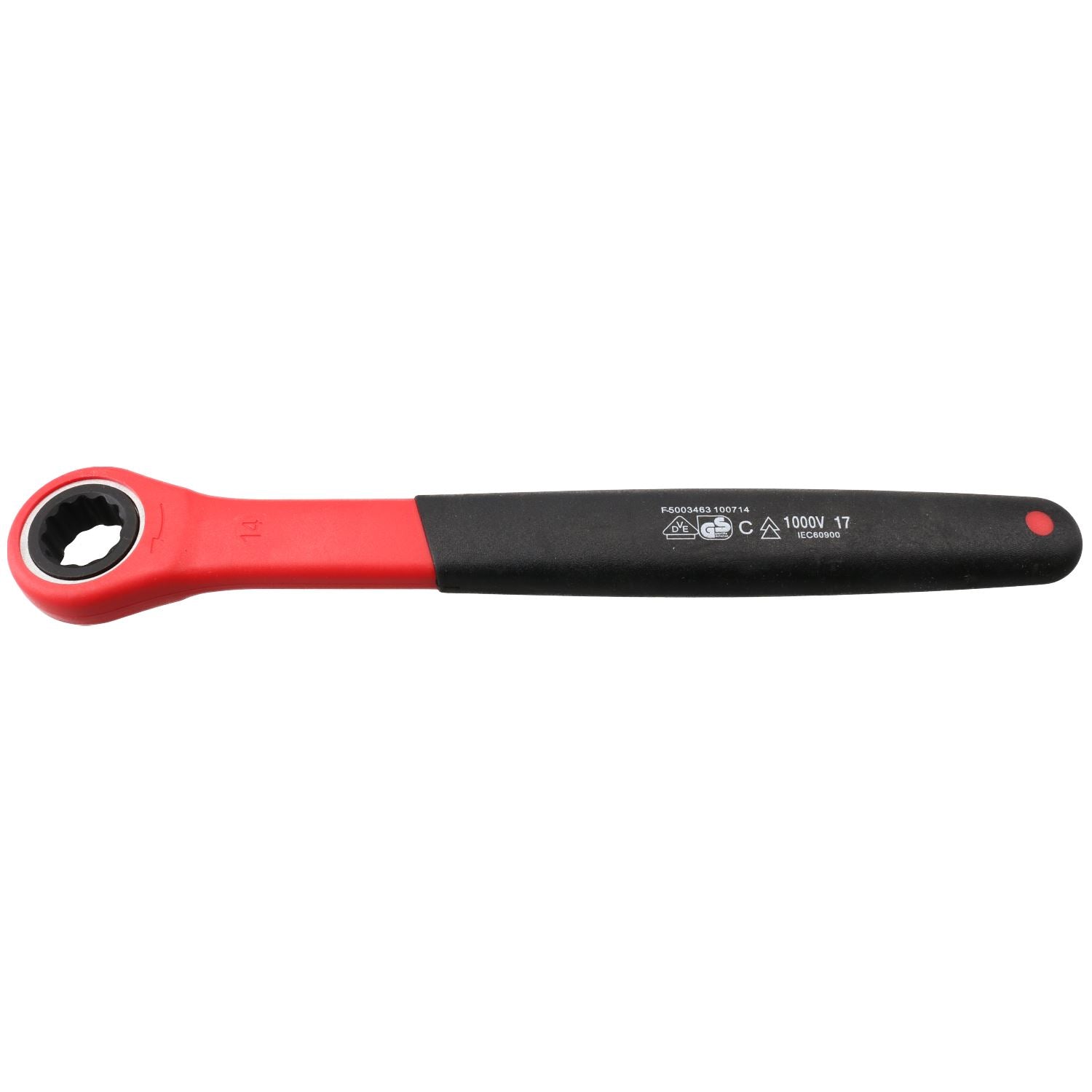 Metrischer VDE-isolierter Ratschen-Ringschlüssel, Hybrid-Elektrik, 10 – 14 mm