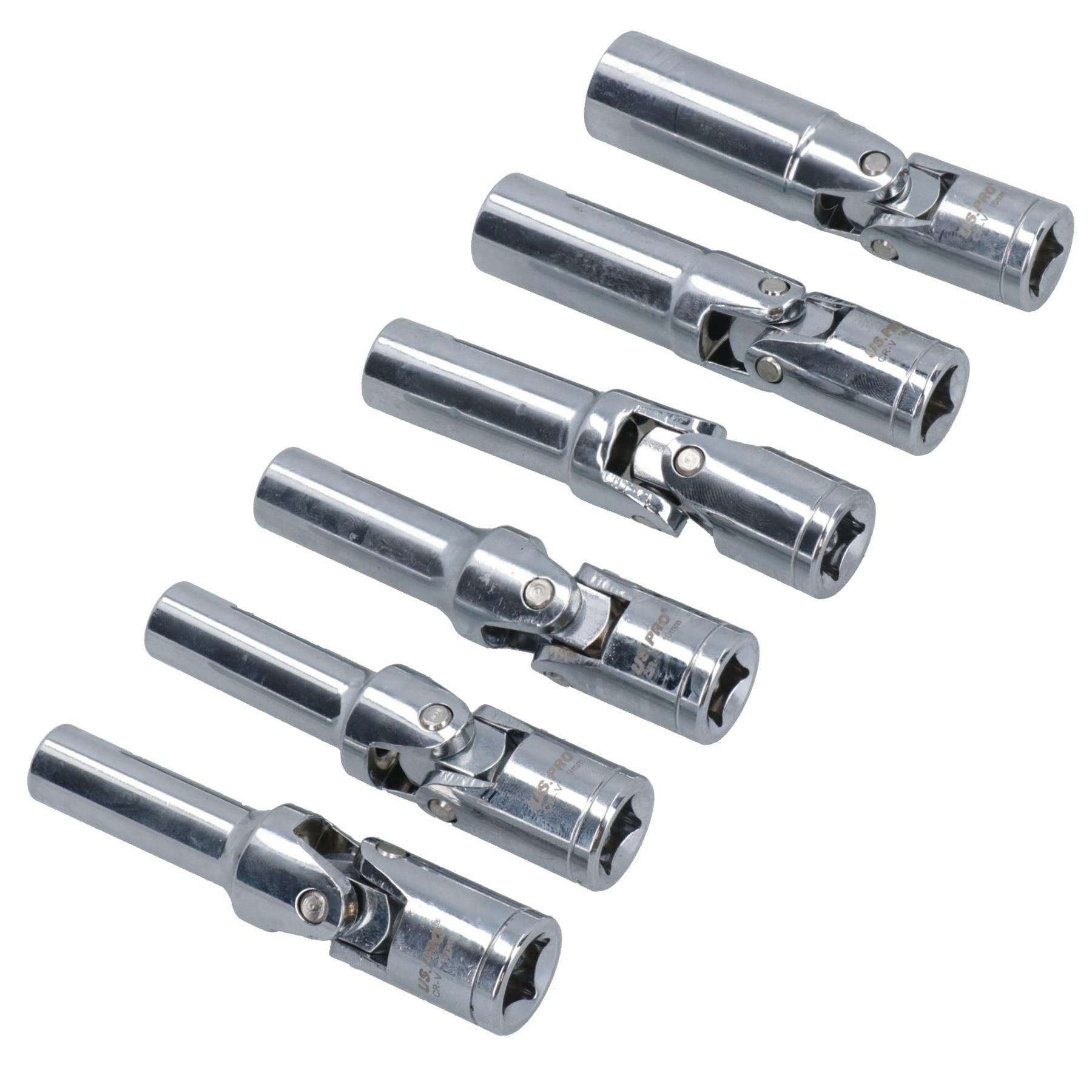 Jeu de douilles pour bougies de préchauffage, entraînement métrique 3/8, 6 pièces, 8 mm - 16 mm