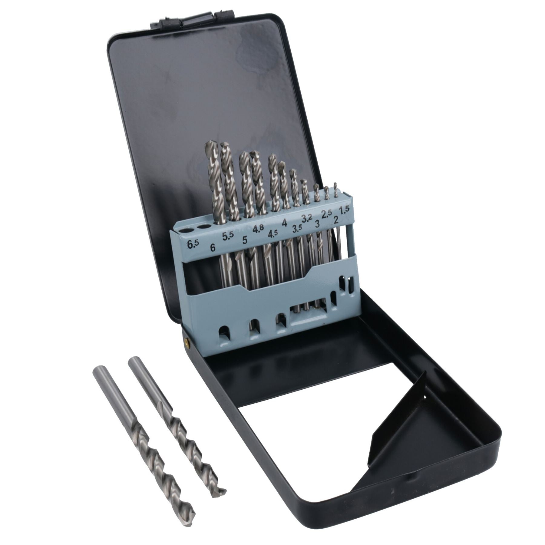 13-tlg. HSS-G XTRA Metrische Bohrer mit Kreuzanschliff für Metall, Gusseisen, 1,5 – 6,5 mm