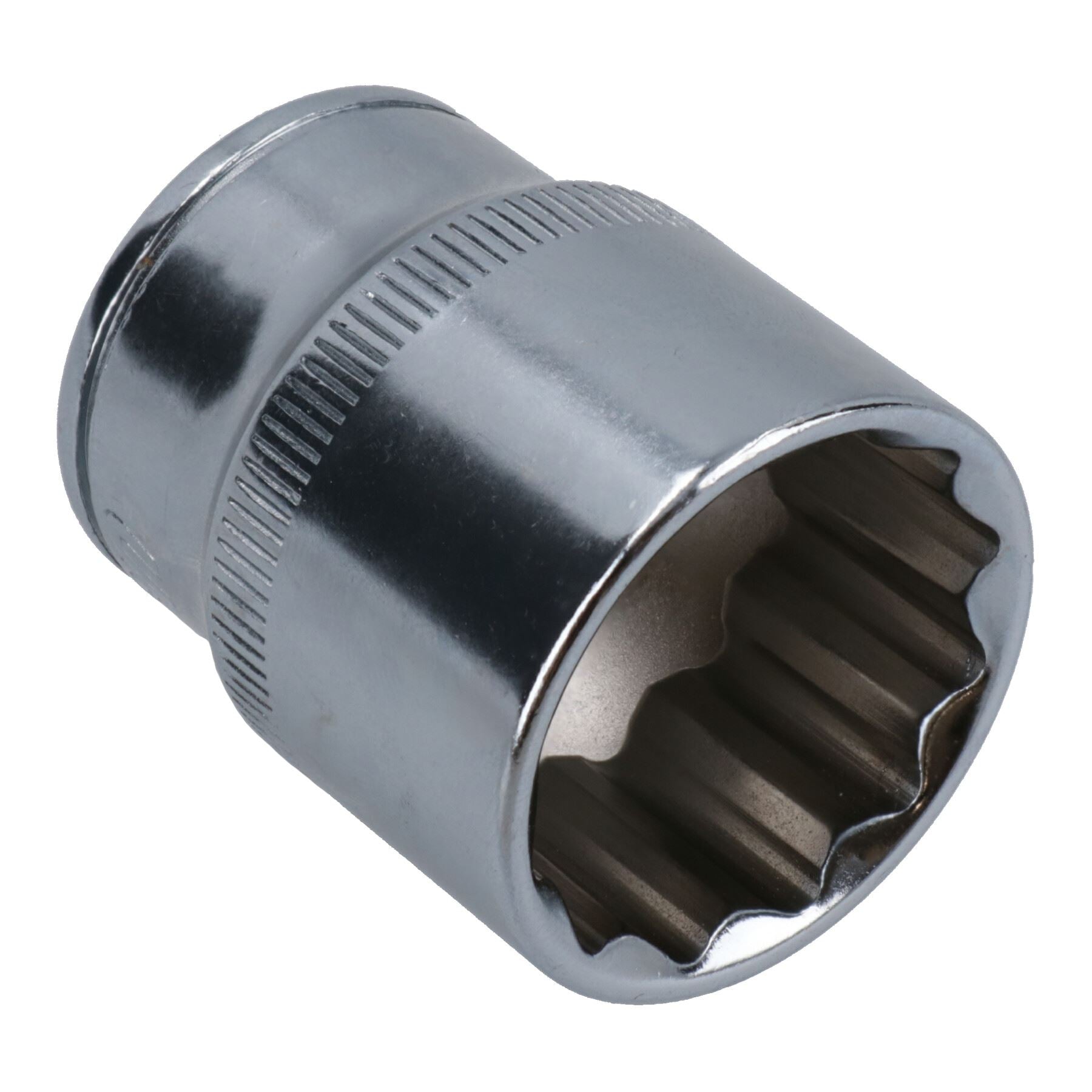 1/2in Drive Shallow Metric MM Socket 12 Sided Bi-Hex with Knurled Ring