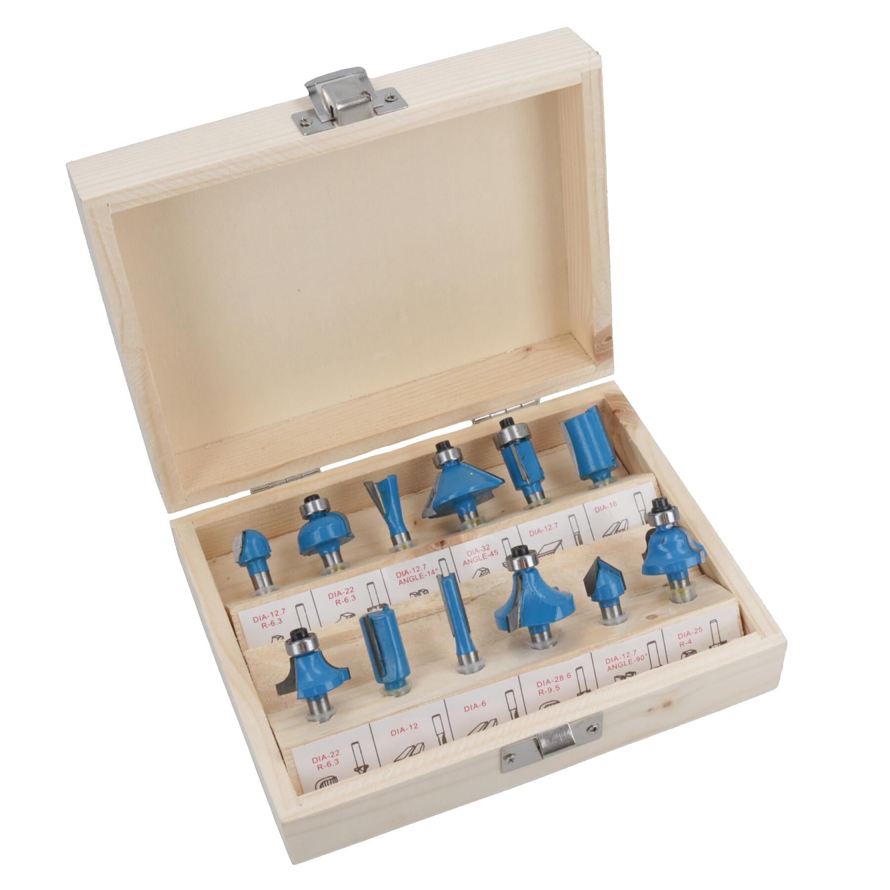 12-teiliges Fräser-Set mit Hartmetallspitze, 1/4 Zoll Schaft, Fräser für Laminat TE534