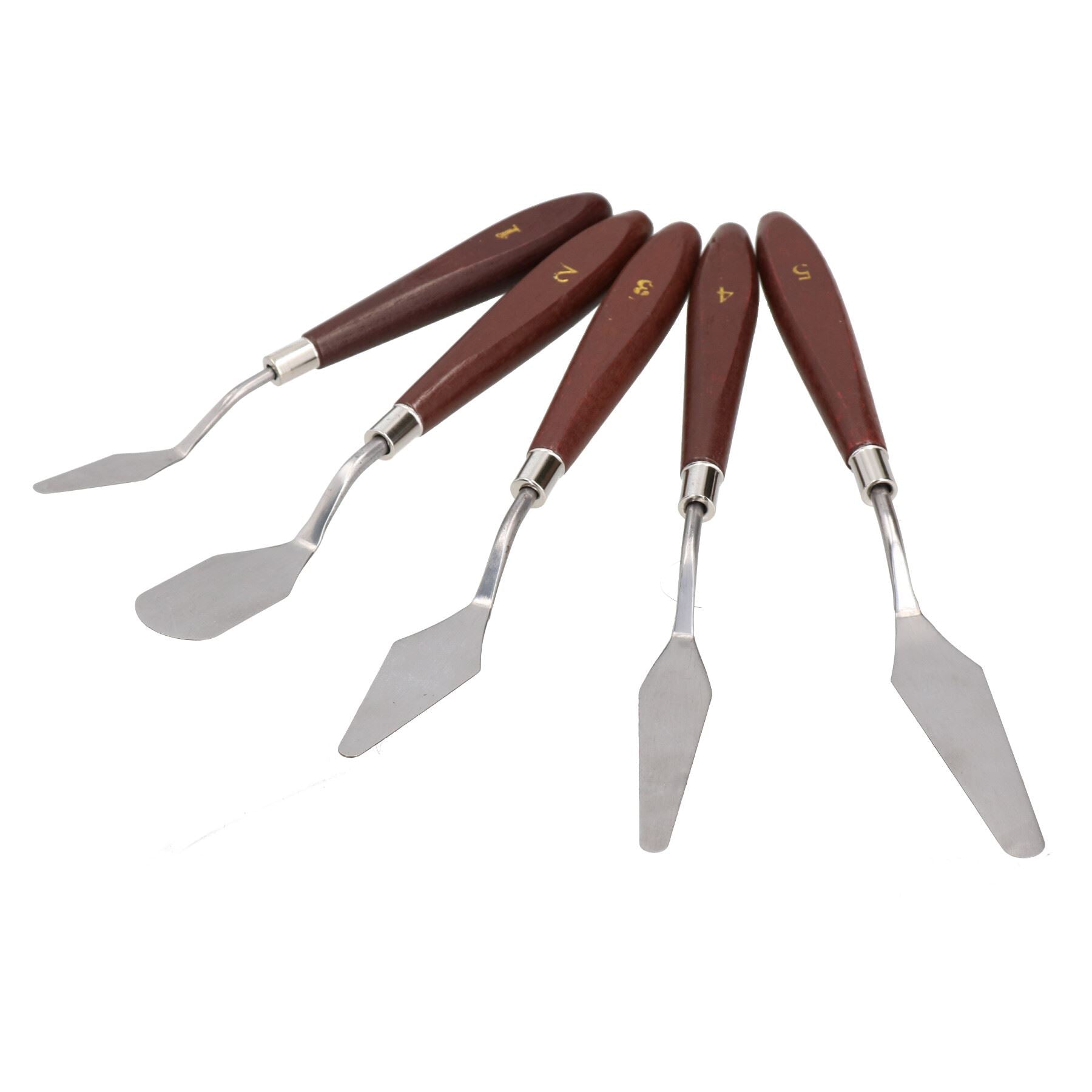 Ensemble de 5 couteaux à palette pour peinture acrylique et huile, spatules flexibles pour artistes