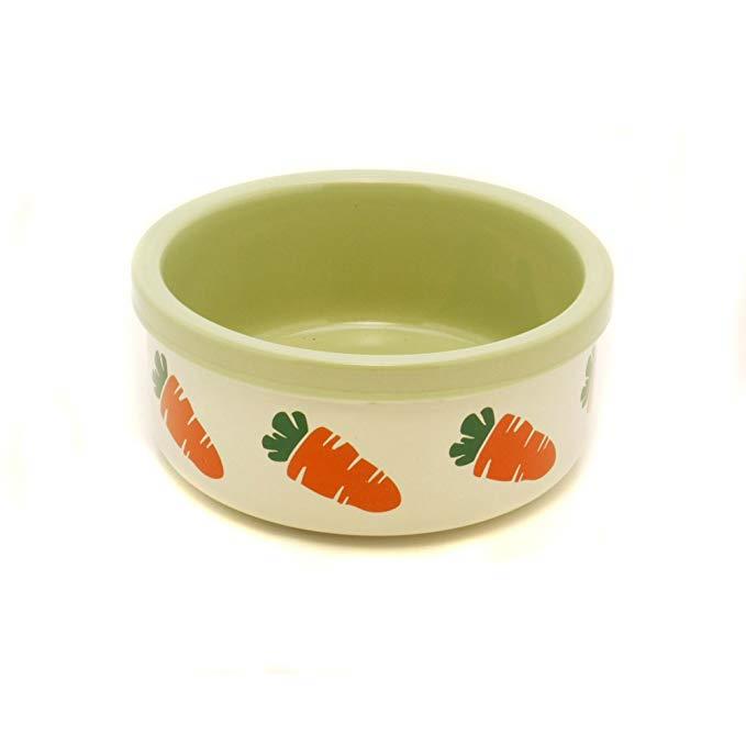 Bol à eau et nourriture en céramique pour petits animaux de compagnie Aniamls de 5"/12,5 cm - Couleurs assorties