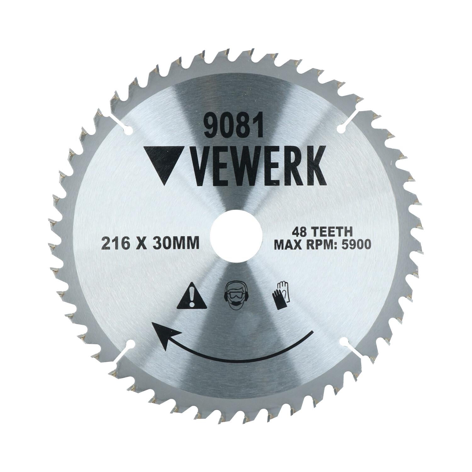 216 mm x 30 mm TCT Kreissägeblätter mit Wolframkarbidspitze, 48 Zähne