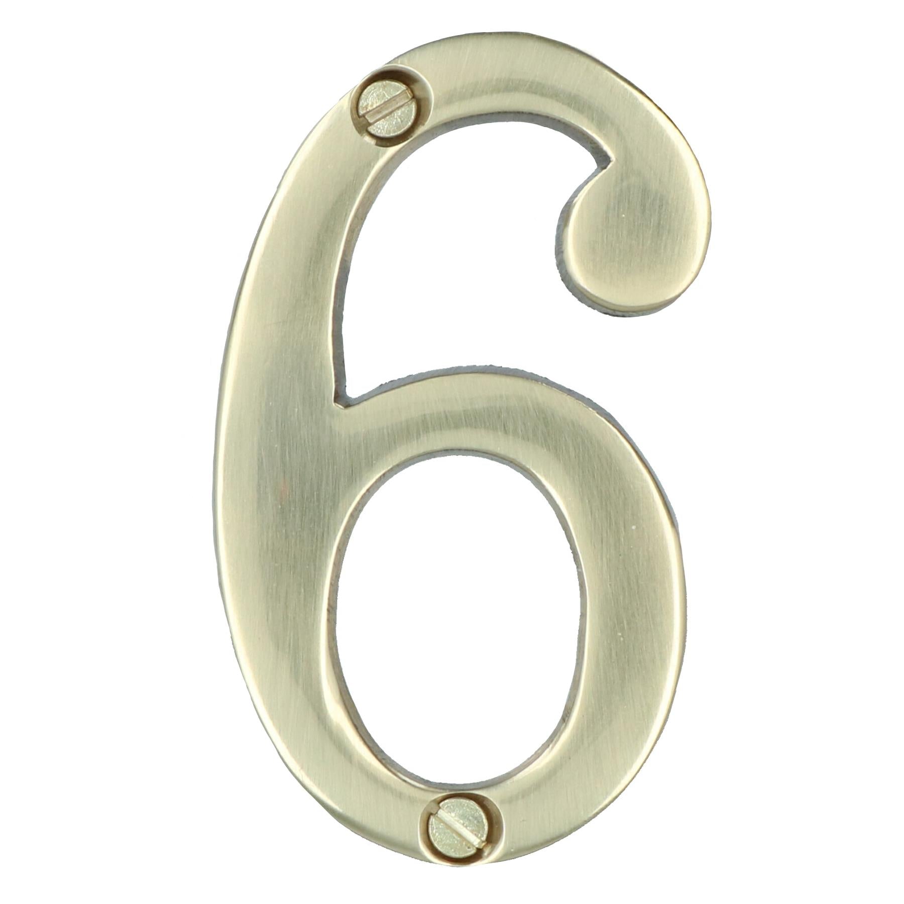 Brass House Numbers Numerals 0-9 Door Sign 70mm Plaque Street Letter Mail