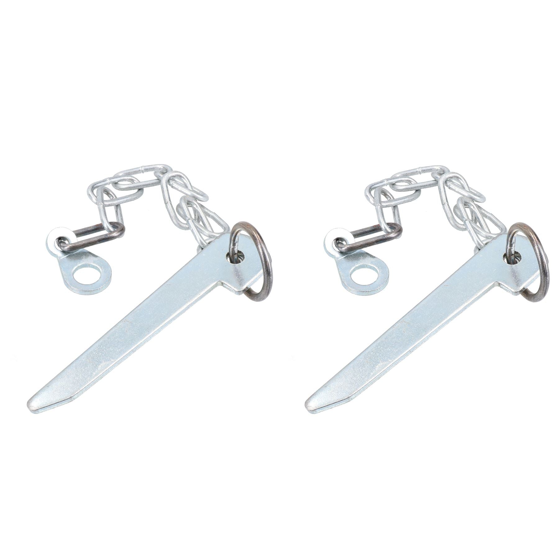 2er-Pack flacher Splintstift und Kette 115 mm für Anhänger-Kipper-Heckklappe