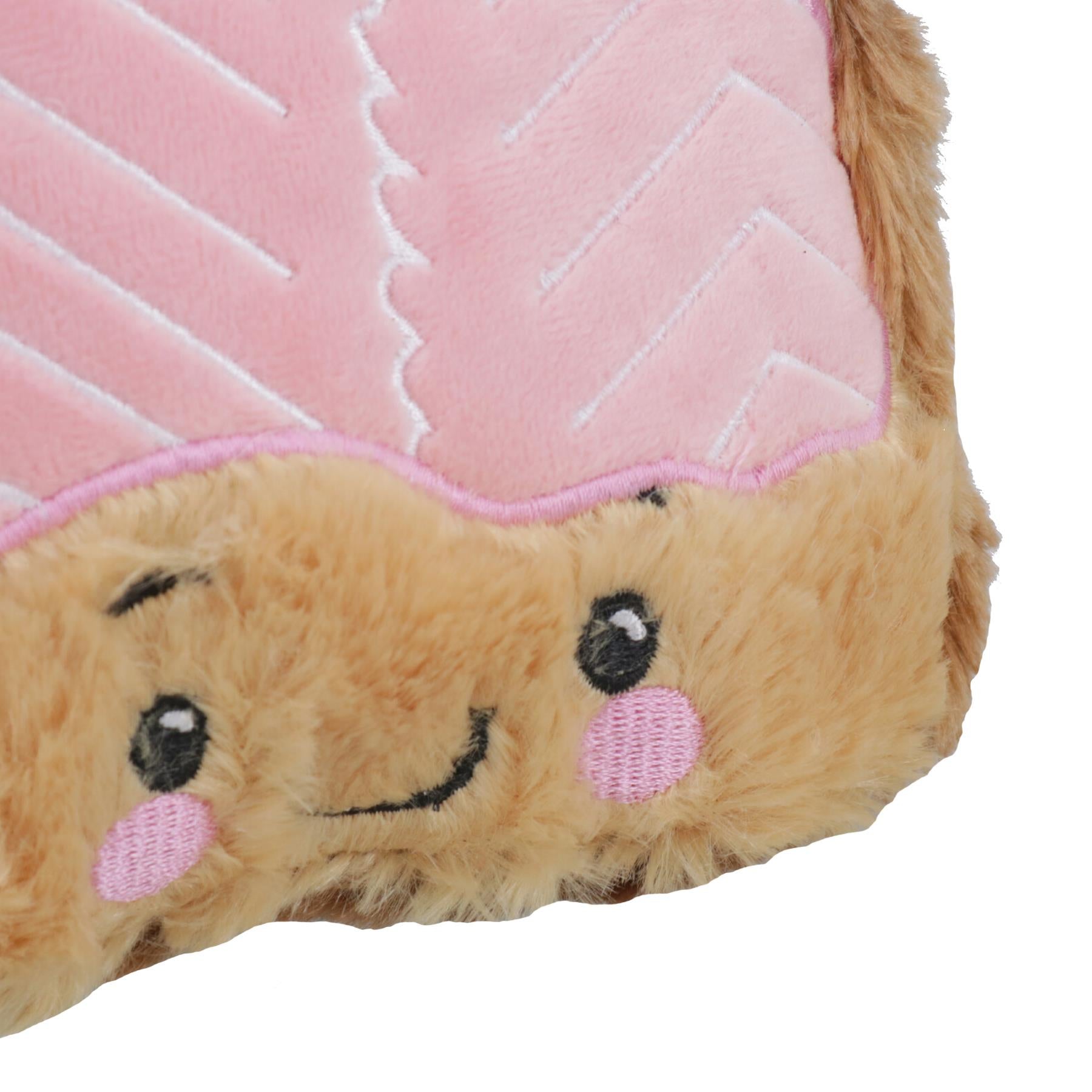 Cadeau de Noël pour chien Saumon fumé sur pain brun Peluche Jouet festif qui couine