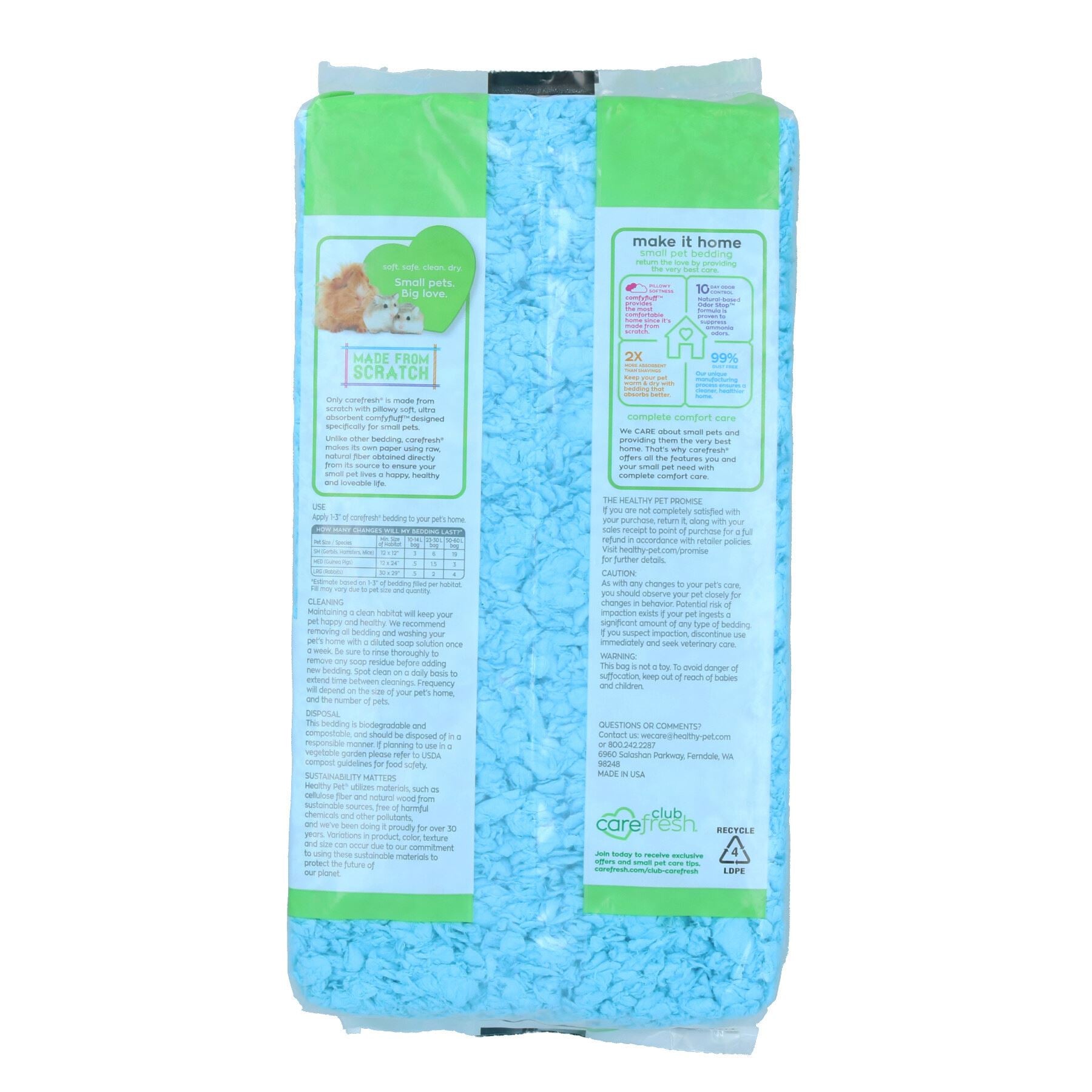Blue 10L High Quality Pet Small Animal Bedding 99% Dust Free