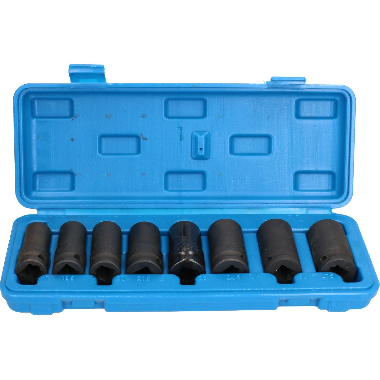 Douilles de démontage pour écrous de roue à impact 1/2" 8 pièces 17 mm - 27 mm