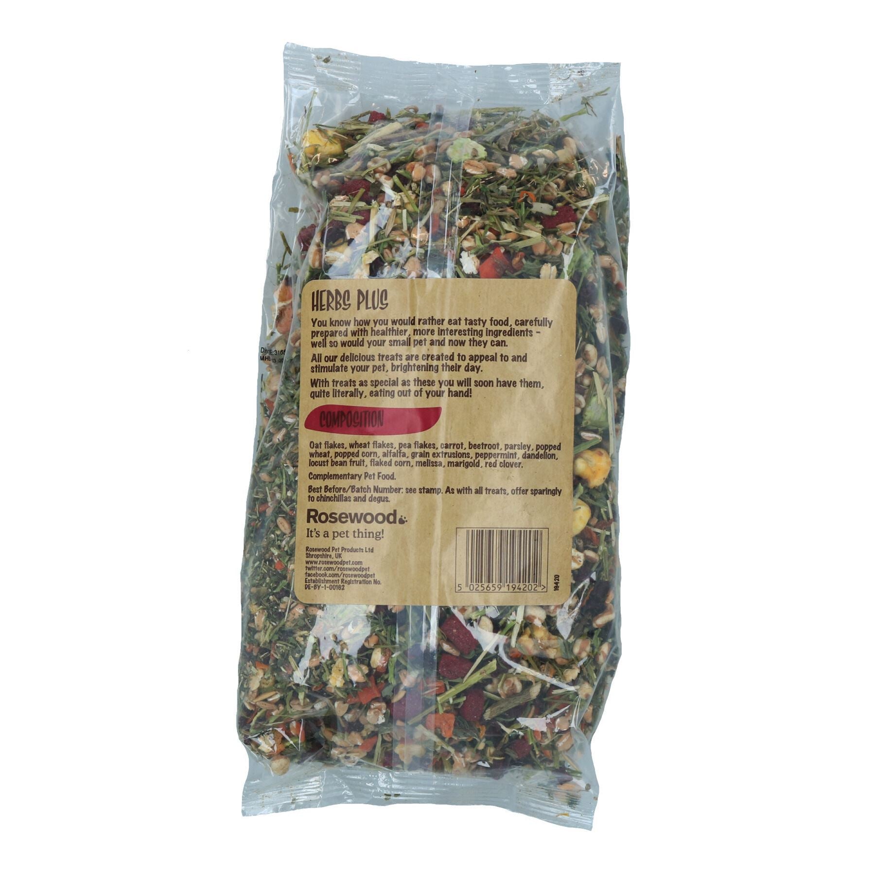 Lot de 4 friandises pour petits animaux - Lapin de Guinée - Briseur d'ennui - Friandise naturelle Herbs Plus