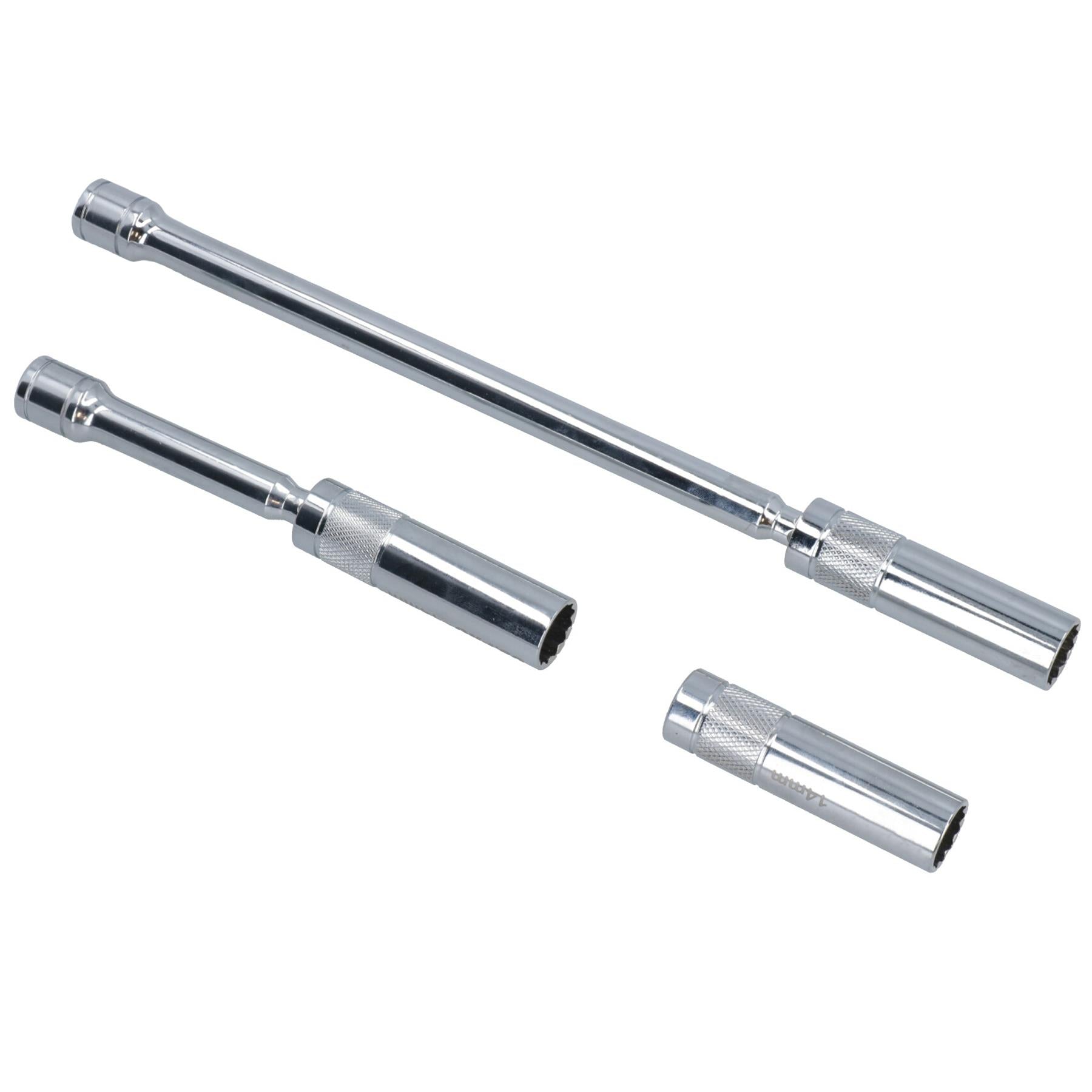 Douilles magnétiques à paroi mince pour bougies d'allumage de 14 mm avec pivot à 360 degrés, 3 pièces
